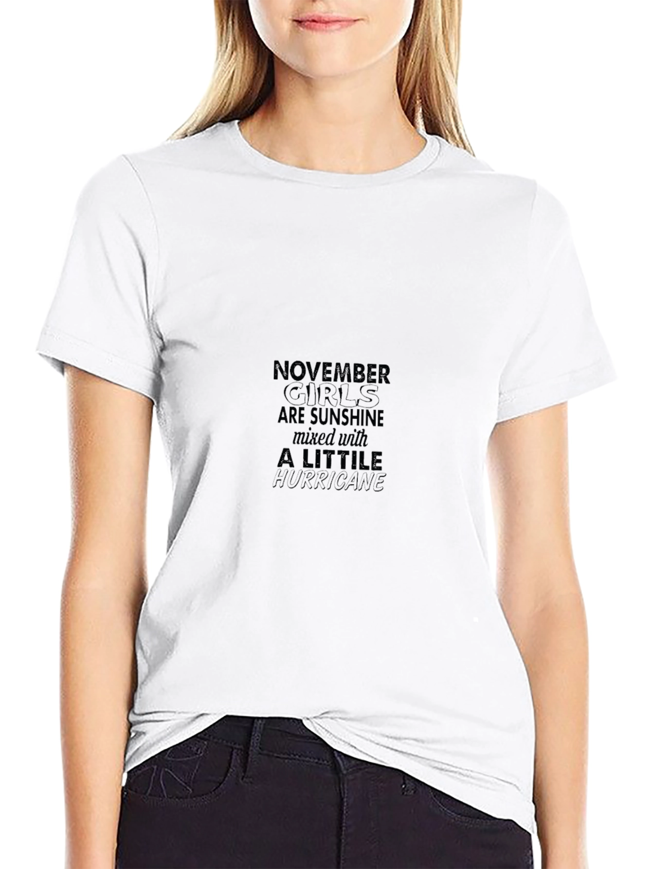 November Girls Sunshine Hurricane Black Graphic Tee