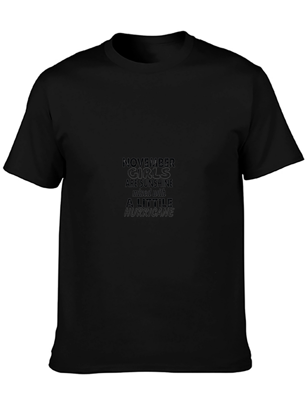 November Girls Sunshine Hurricane Black Graphic Tee