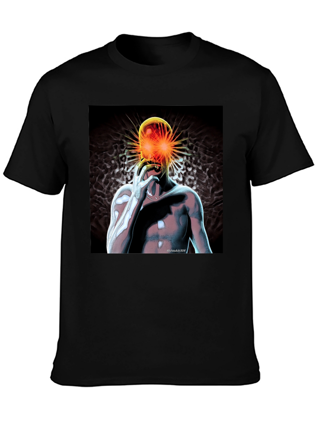 Black T-Shirt with Graphic Print