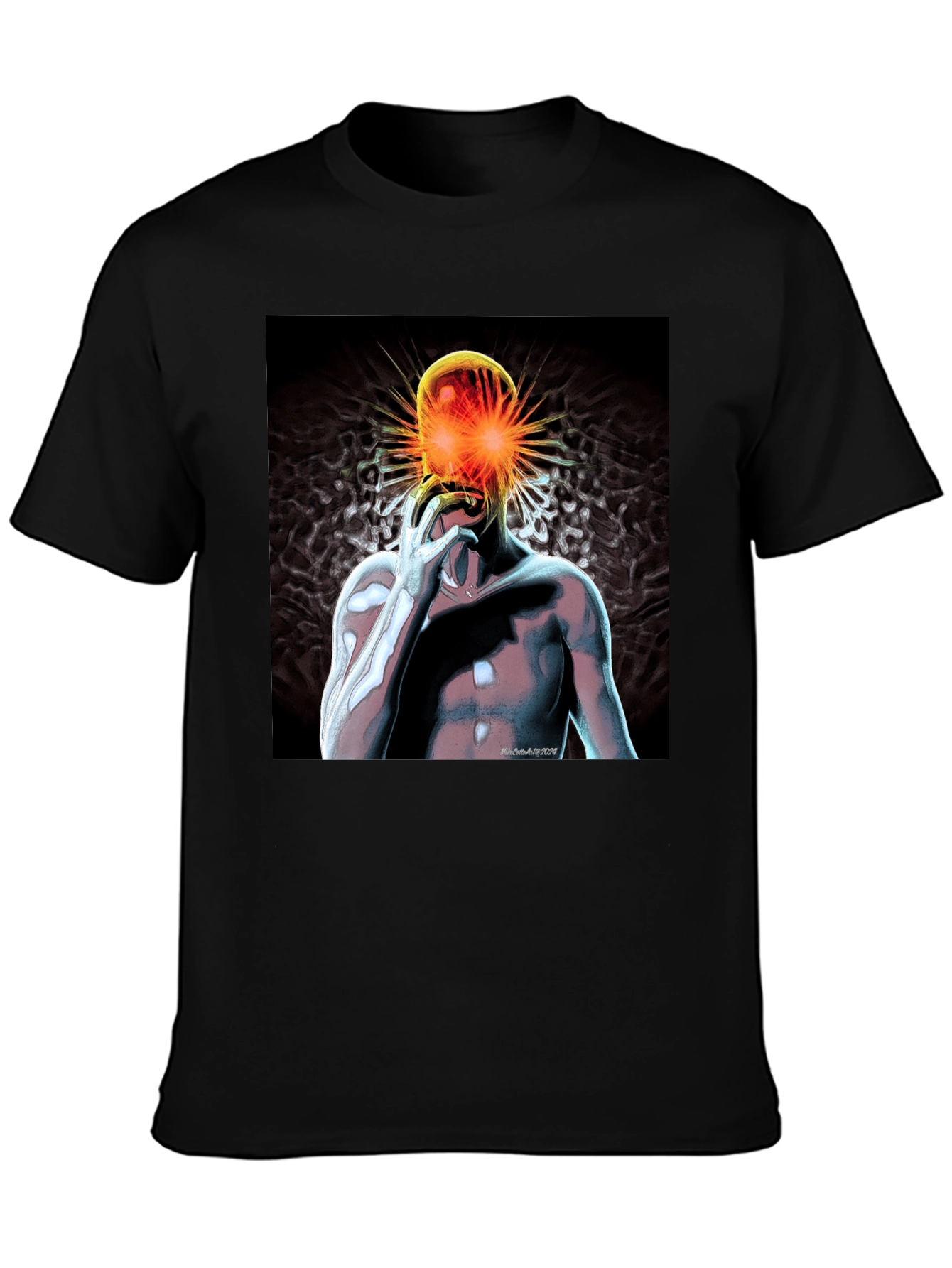 Black T-Shirt with Graphic Print
