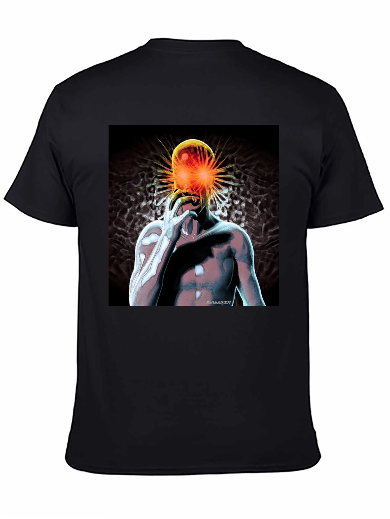 Black T-Shirt with Graphic Print