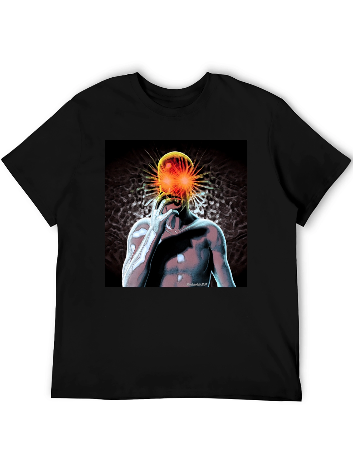 Black T-Shirt with Graphic Print