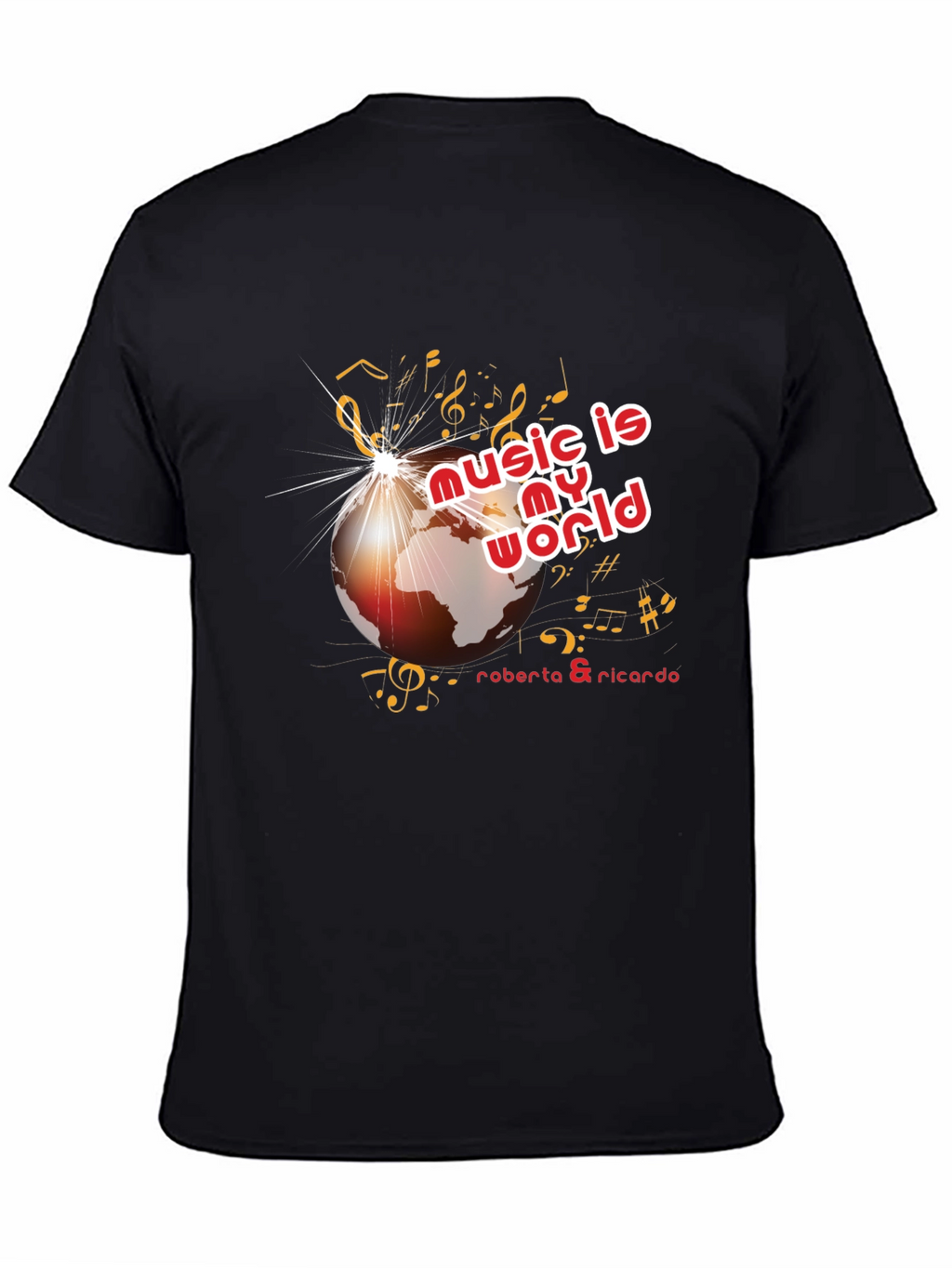 Music is My World Black Graphic Tee