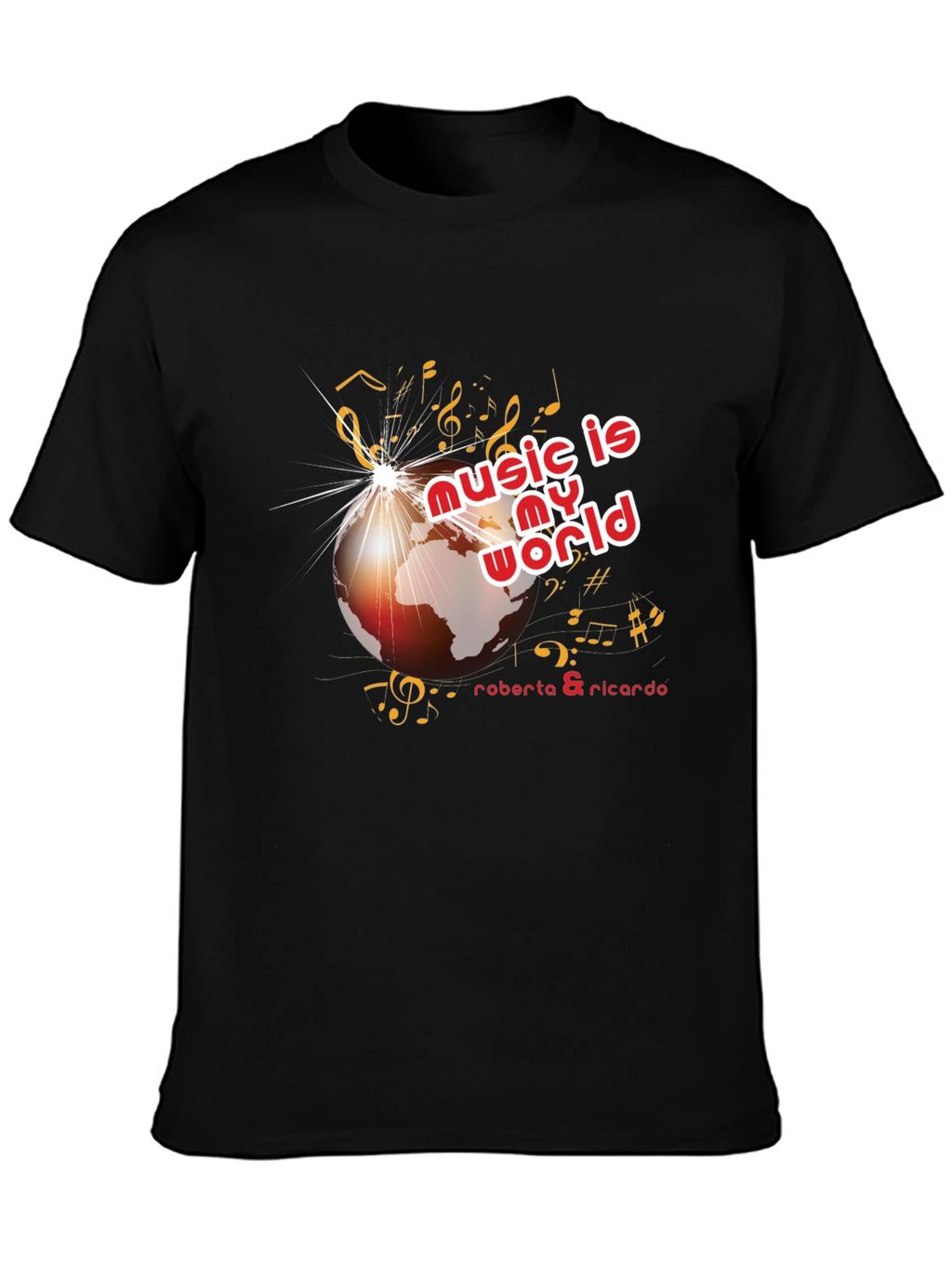 Music is My World Black Graphic Tee