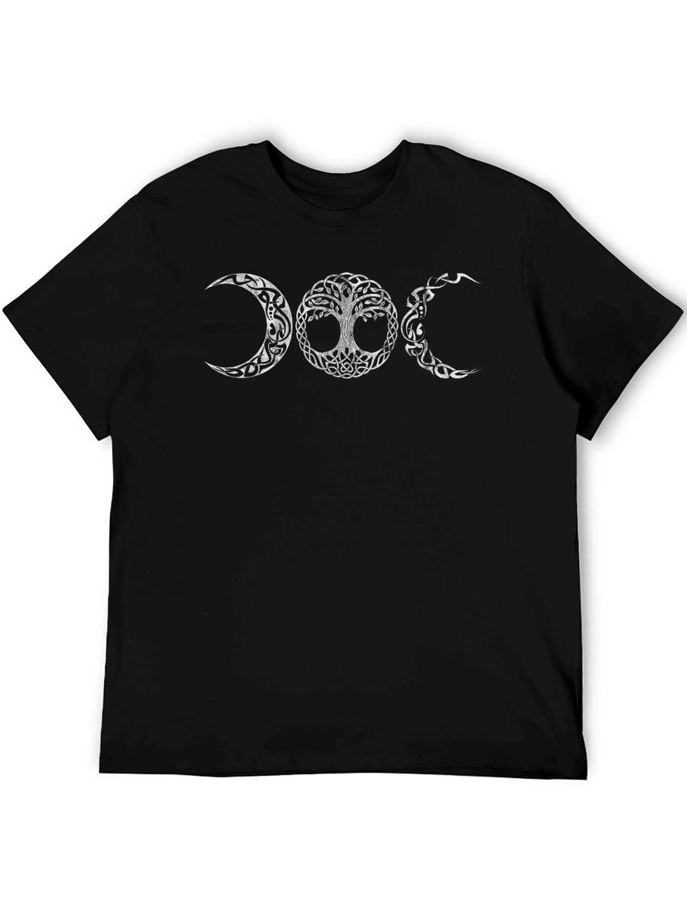 Triple Moon Goddess Tree of Life T-Shirt - Celtic Pagan Wiccan Tee