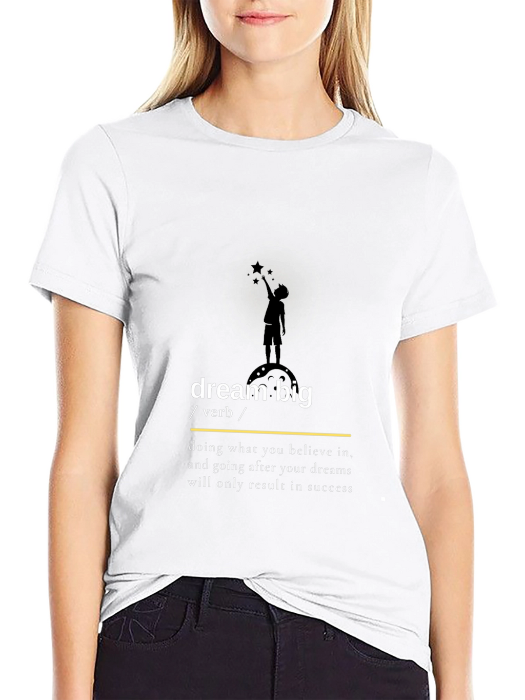 Dream Big Graphic Tee - Inspirational Black T-Shirt