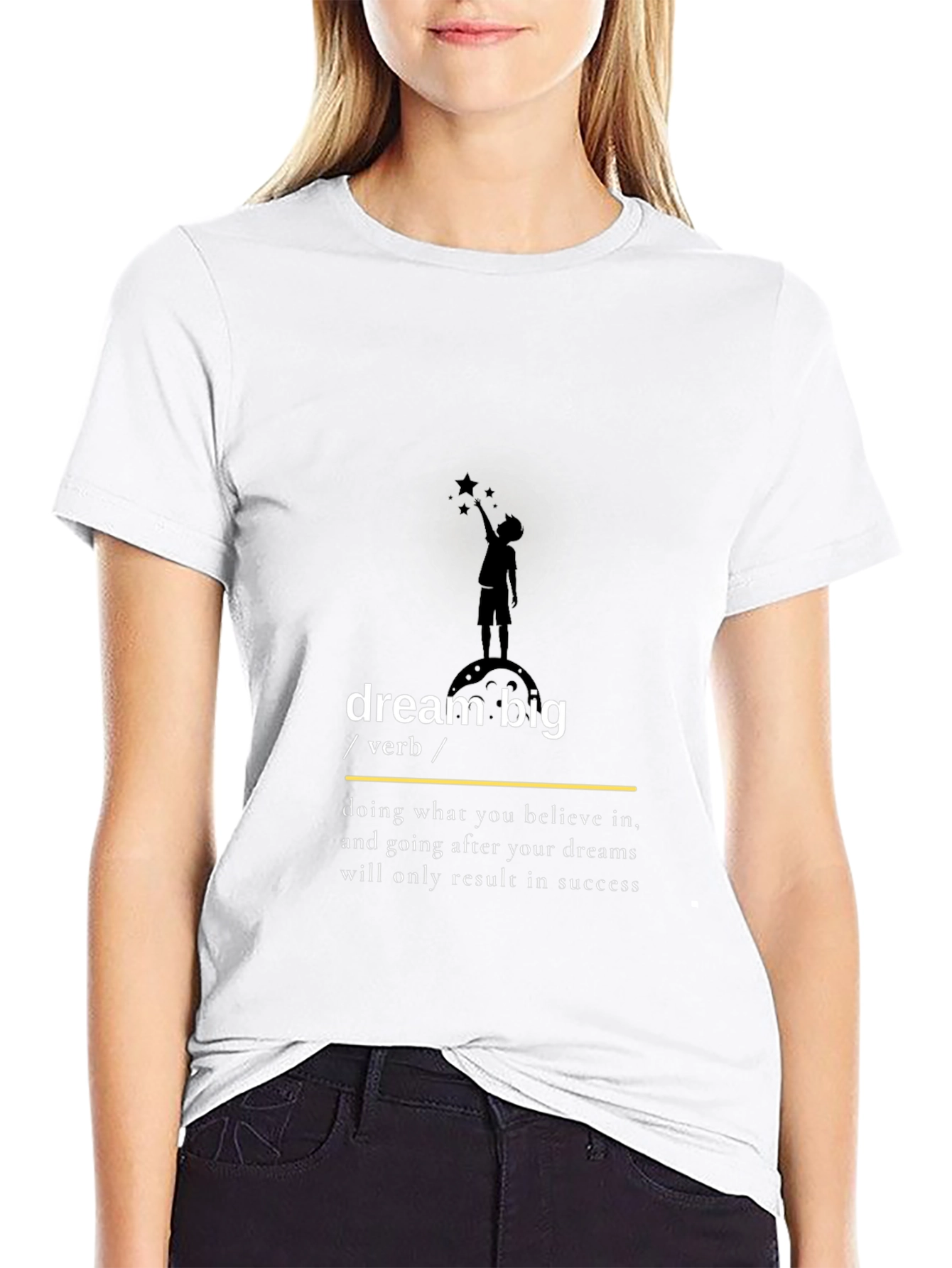 Dream Big Graphic Tee - Inspirational Black T-Shirt