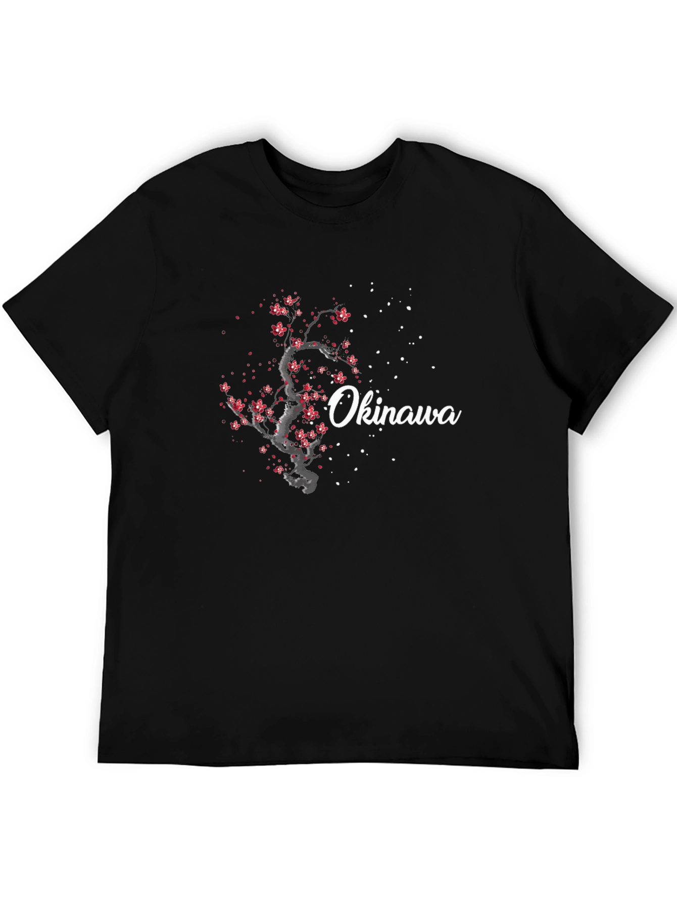 Okinawa Cherry Blossom Graphic Tee - Stylish & Unique