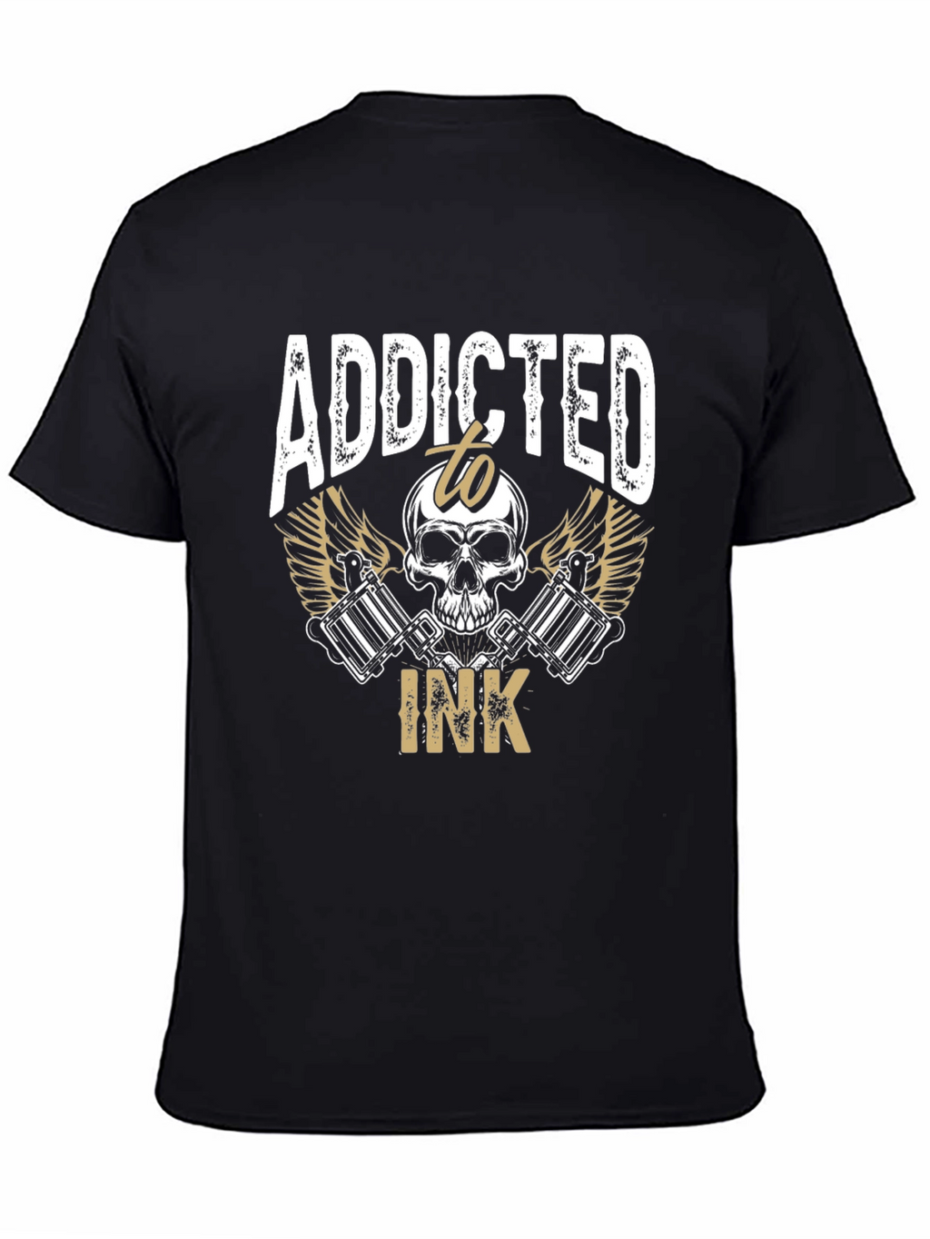 Addicted to Ink Tattoo Skull Graphic Tee