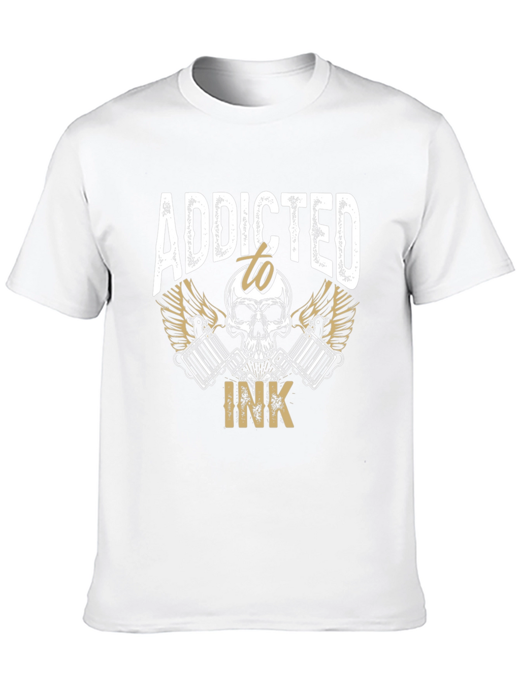 Addicted to Ink Tattoo Skull Graphic Tee