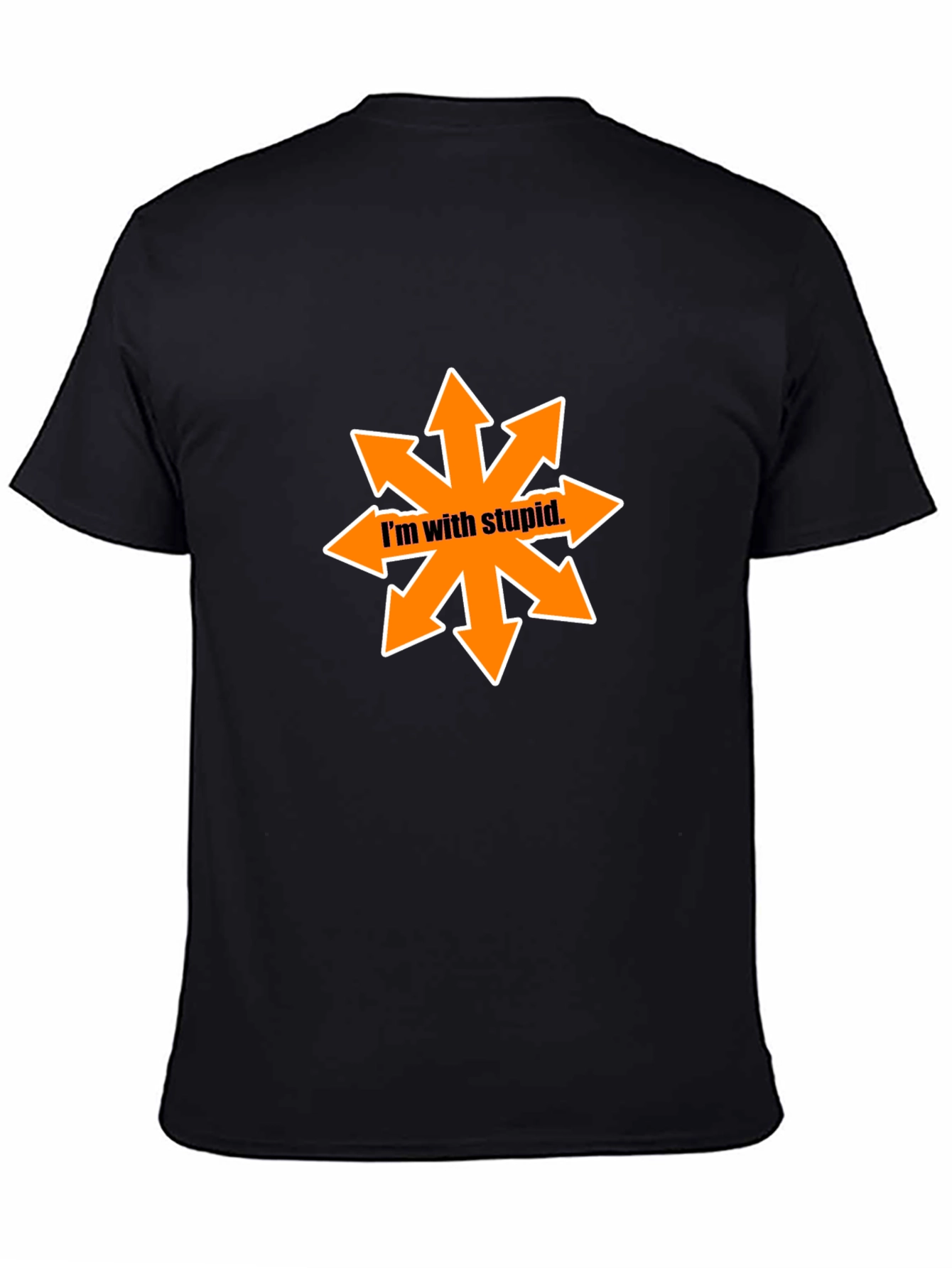 Im With Stupid Chaos Star Black T-Shirt