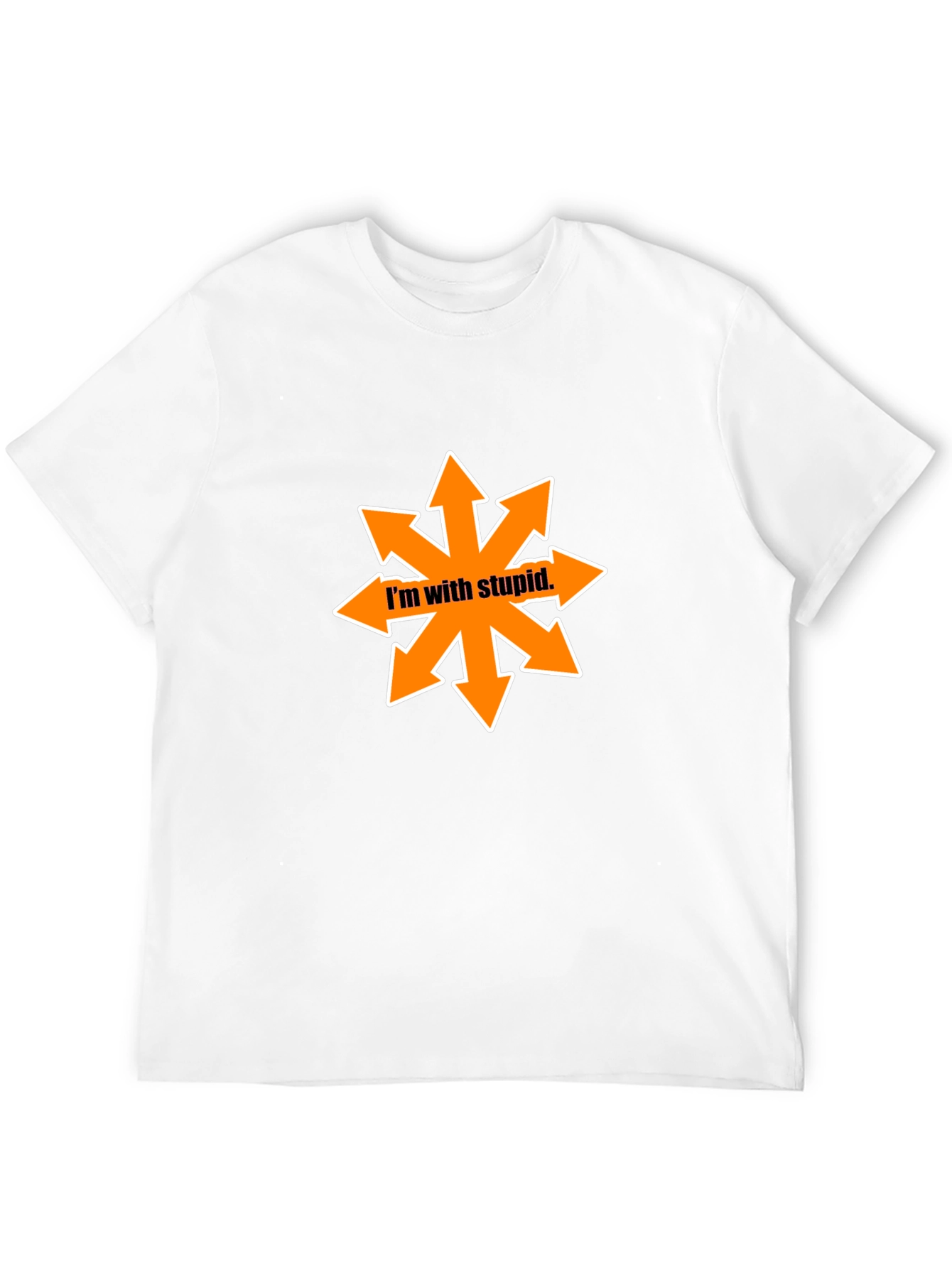 Im With Stupid Chaos Star Black T-Shirt