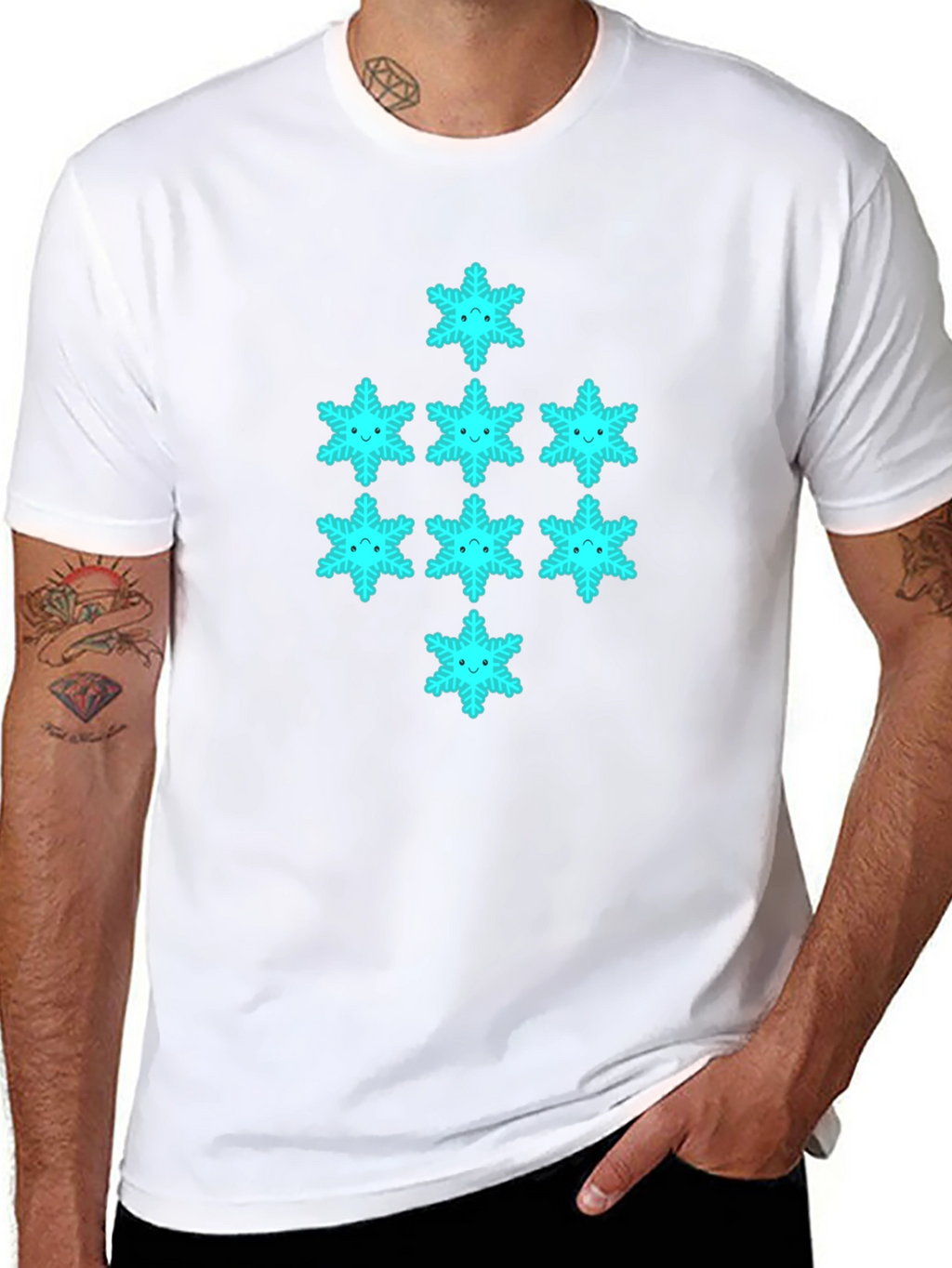 Snowflake Graphic Tee - Black
