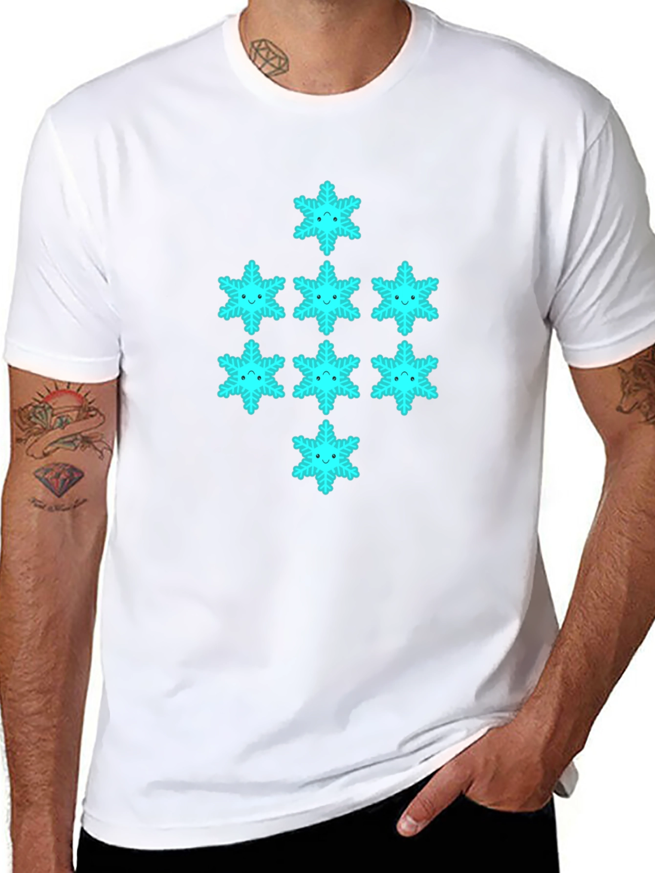 Snowflake Graphic Tee - Black