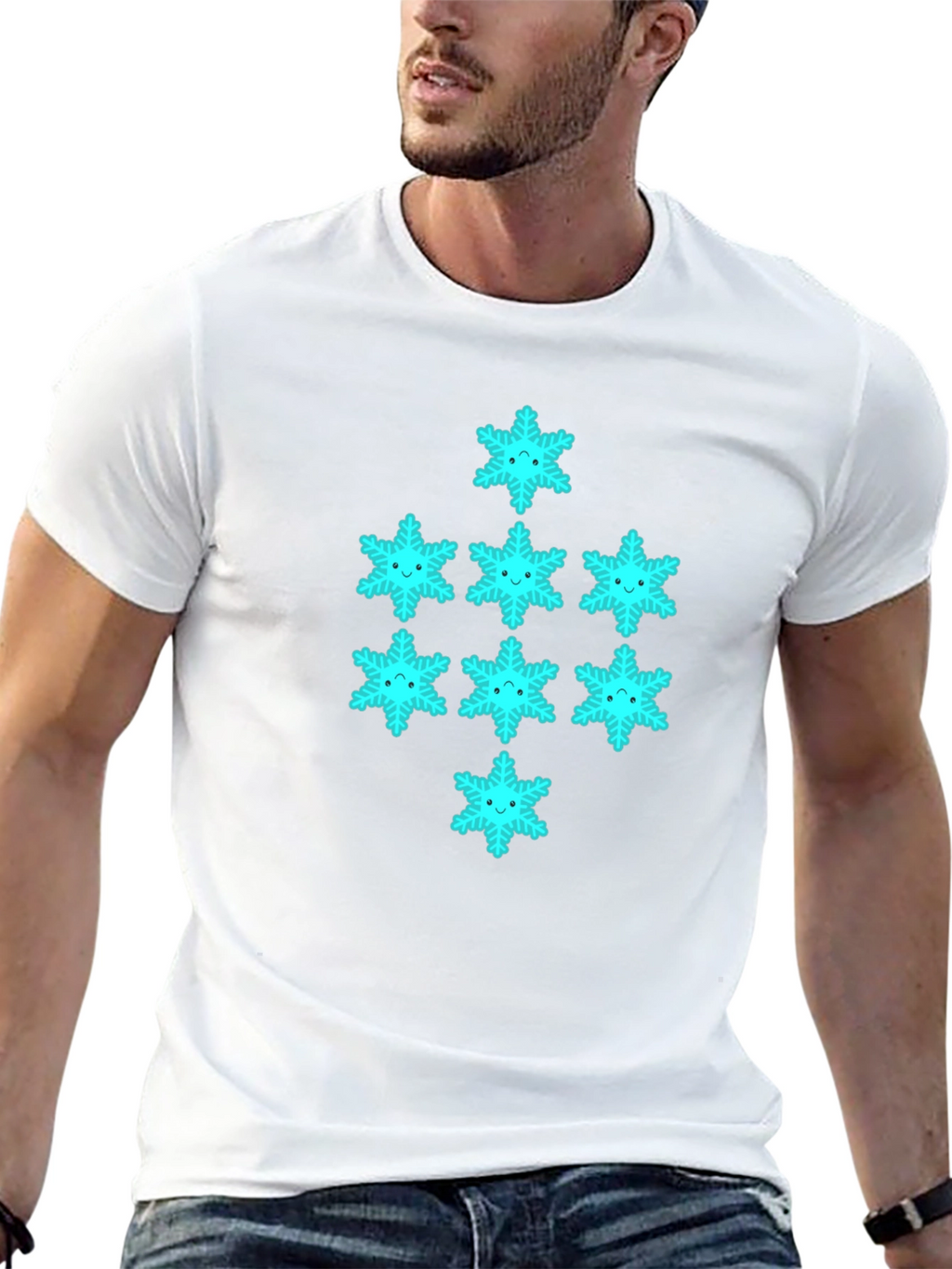 Snowflake Graphic Tee - Black
