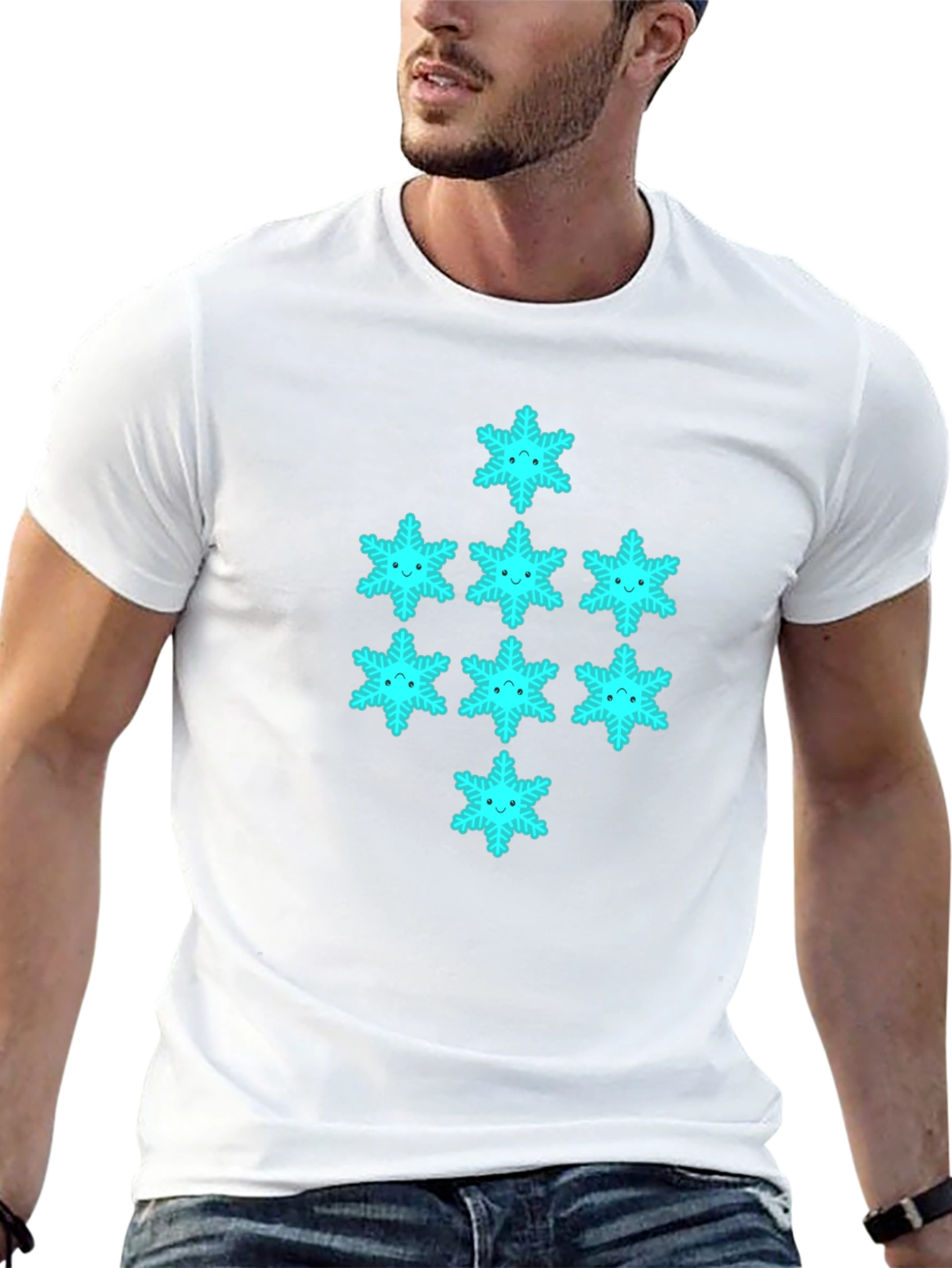 Snowflake Graphic Tee - Black