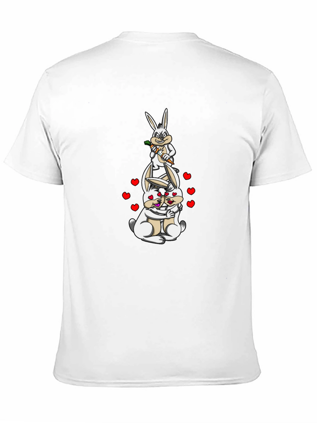 Black Tee with Bunny Love Design