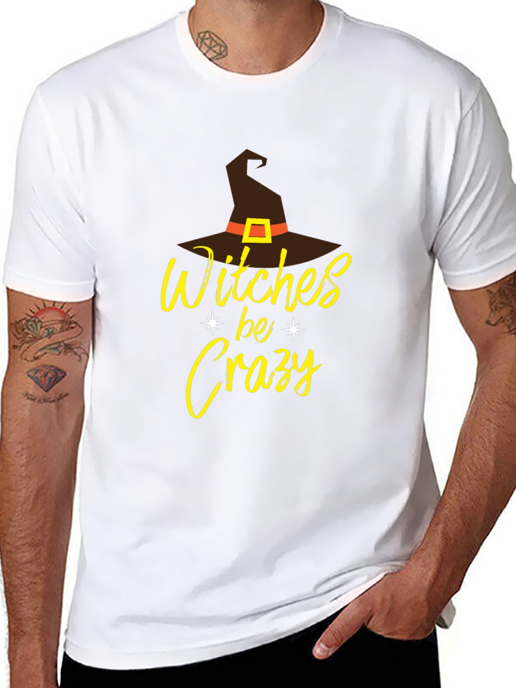 Witches Be Crazy Graphic Halloween T-Shirt