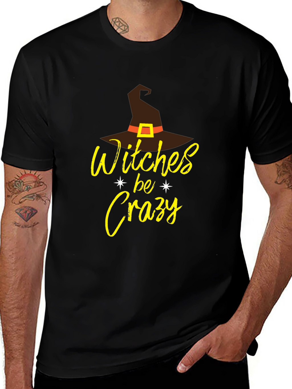 Witches Be Crazy Graphic Halloween T-Shirt