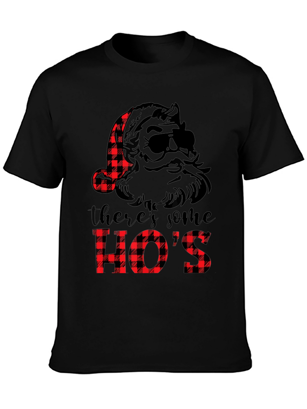 Santa Hos Christmas T-Shirt - Black