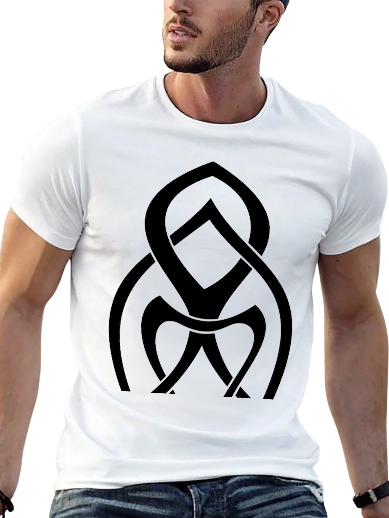 Abstract Graphic Tee - Mens Black T-Shirt