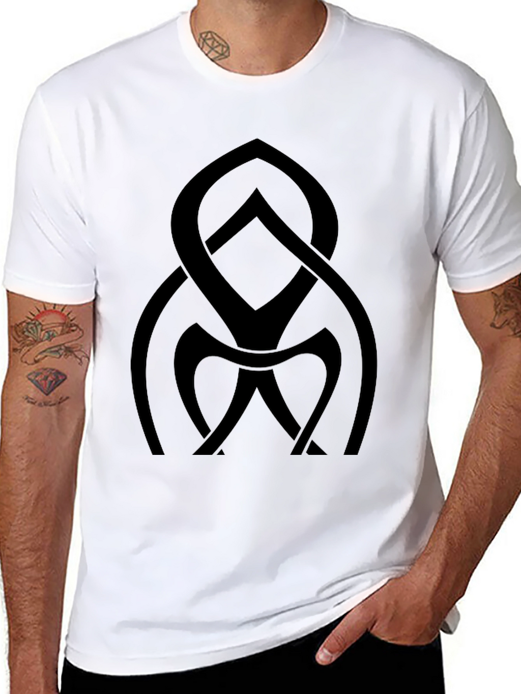 Abstract Graphic Tee - Mens Black T-Shirt