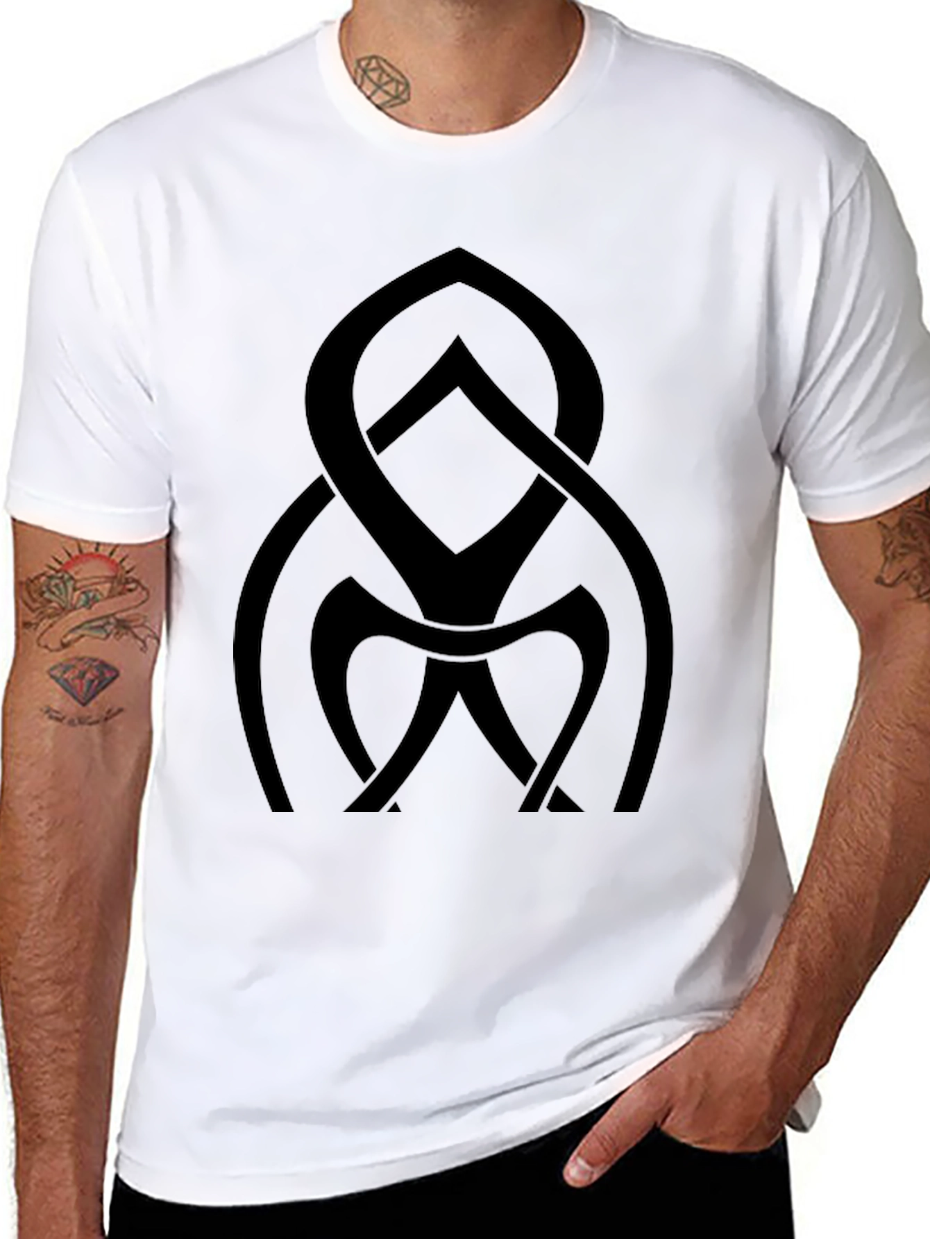 Abstract Graphic Tee - Mens Black T-Shirt