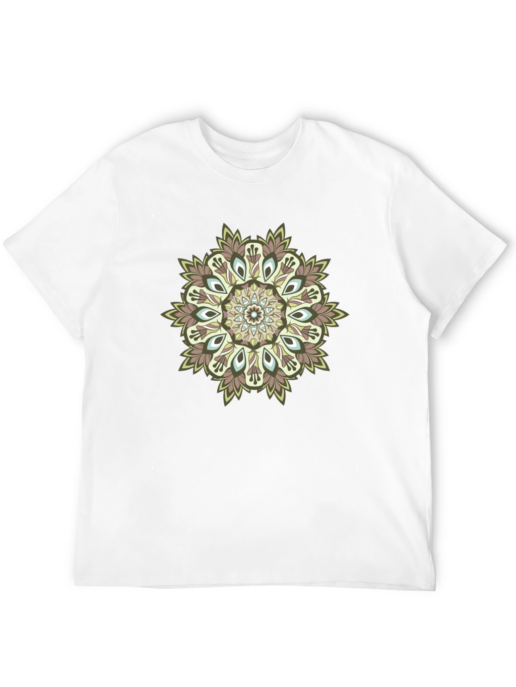 Mandala Print Black T-Shirt