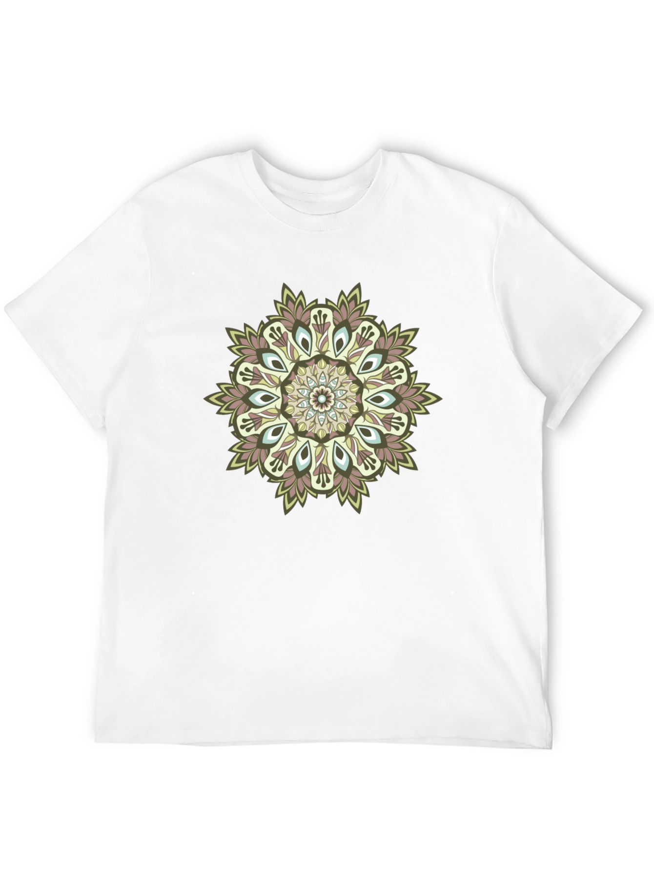 Mandala Print Black T-Shirt