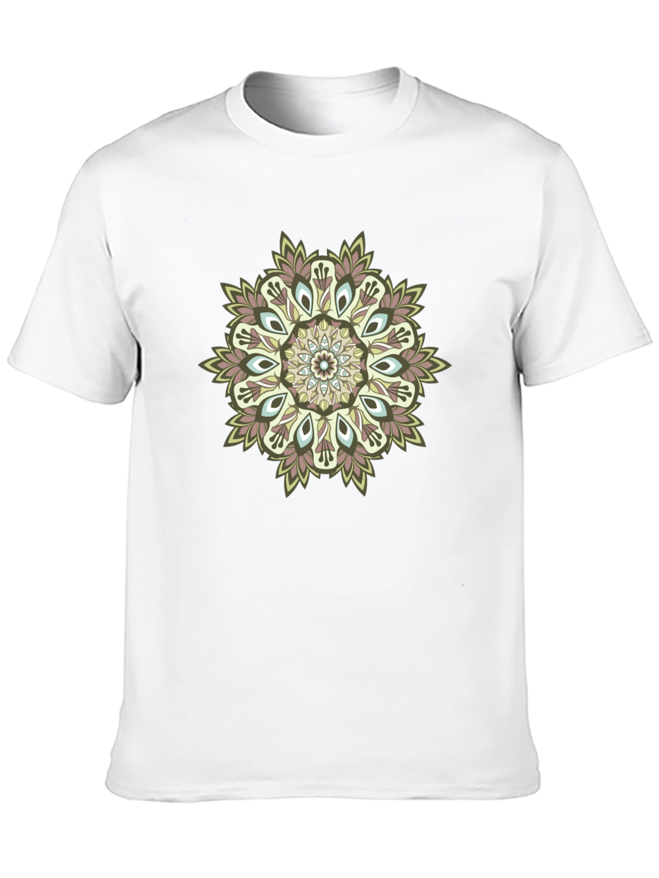 Mandala Print Black T-Shirt