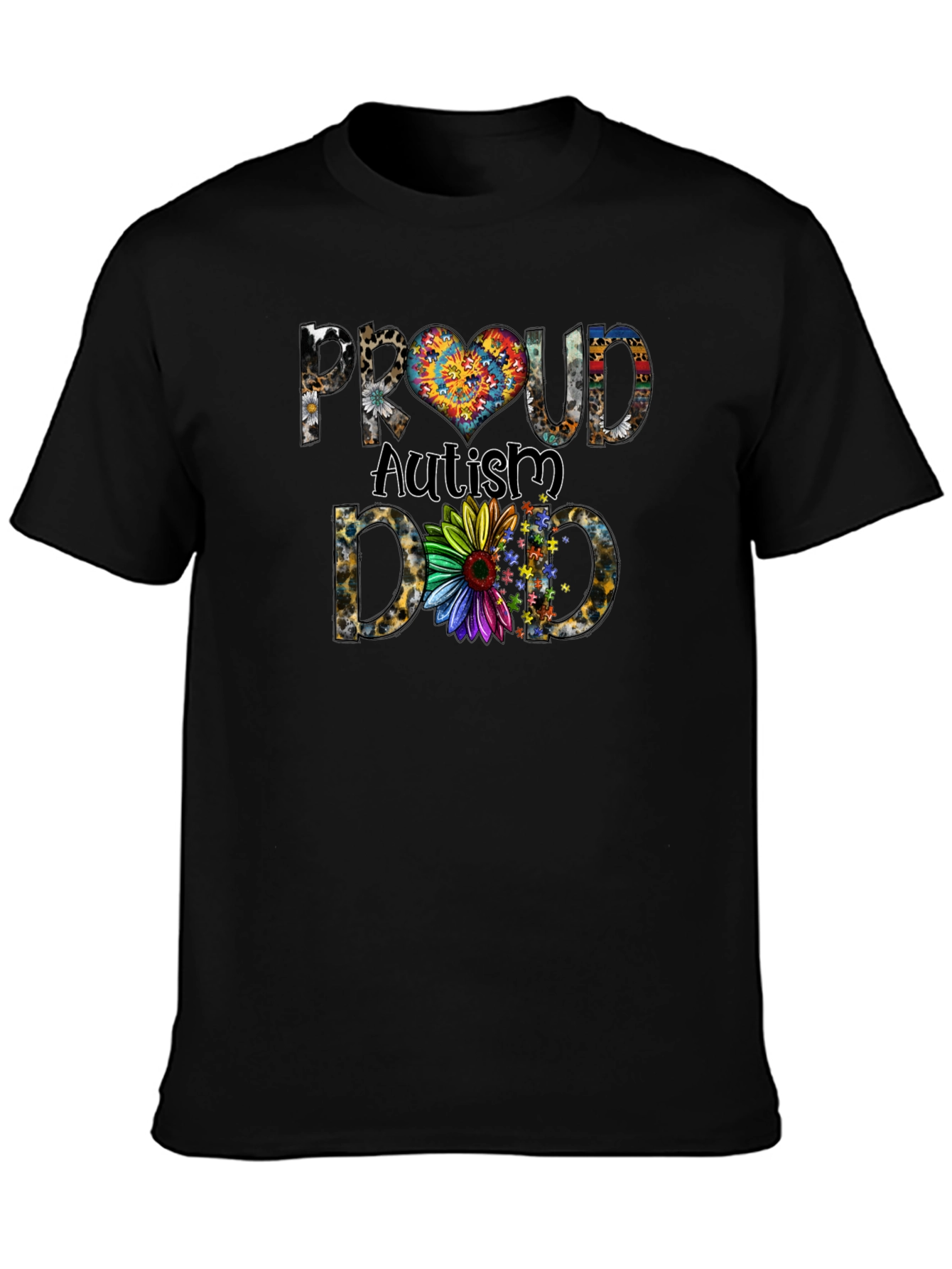 Proud Autism Dad Graphic T-Shirt