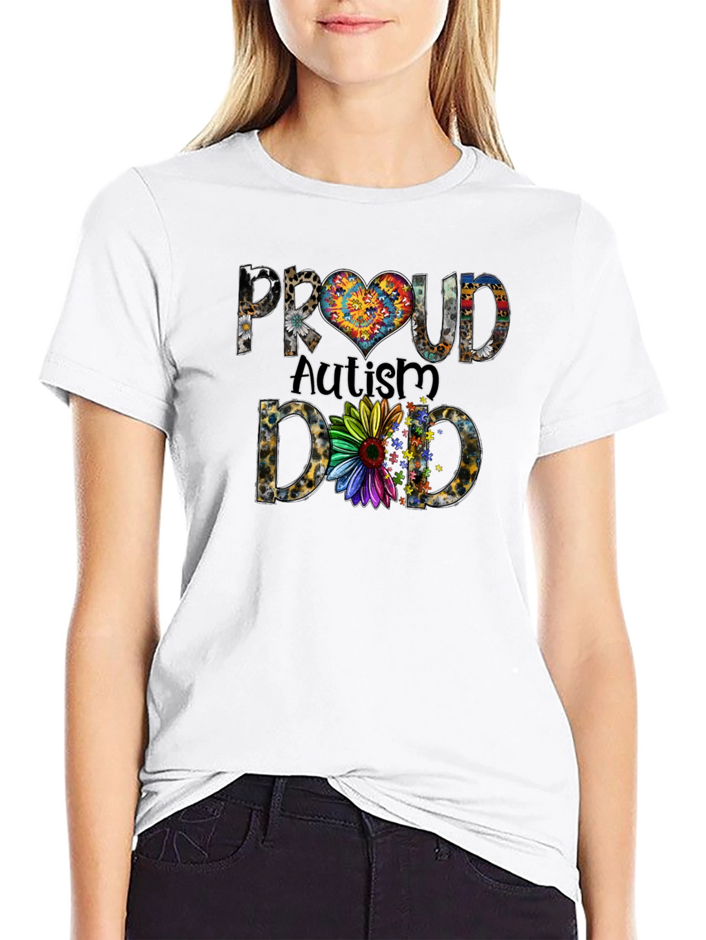 Proud Autism Dad Graphic T-Shirt