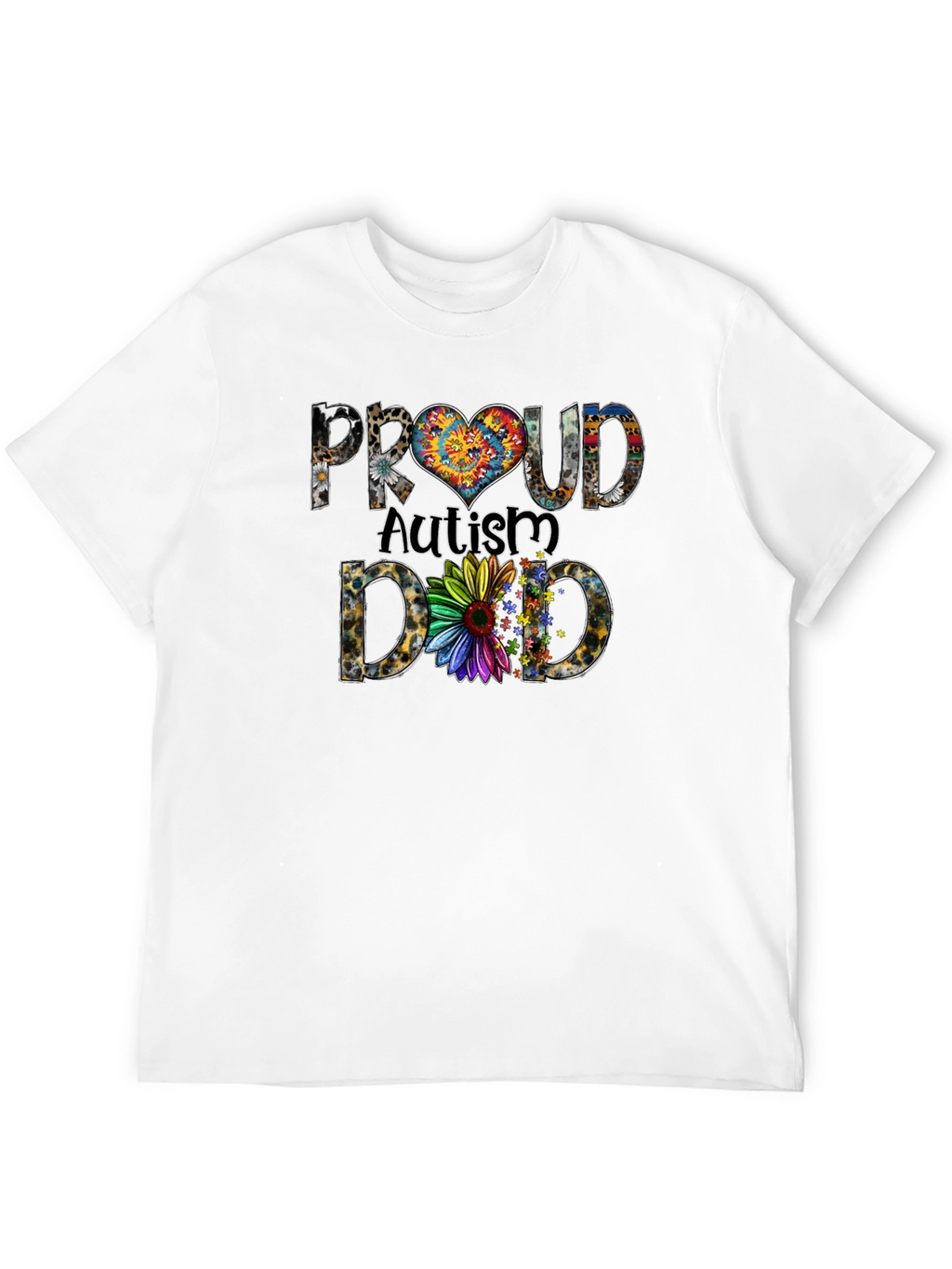 Proud Autism Dad Graphic T-Shirt