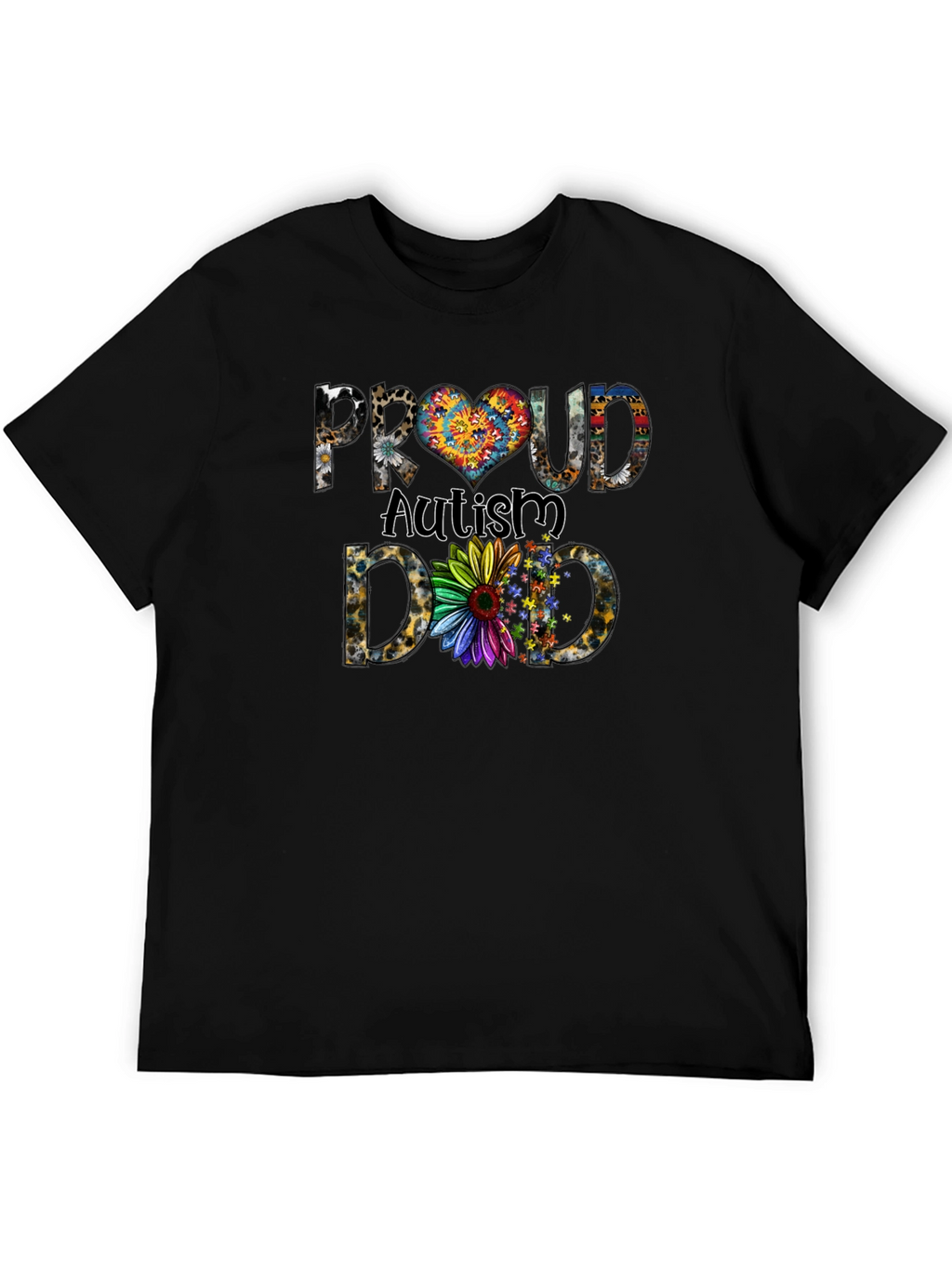 Proud Autism Dad Graphic T-Shirt