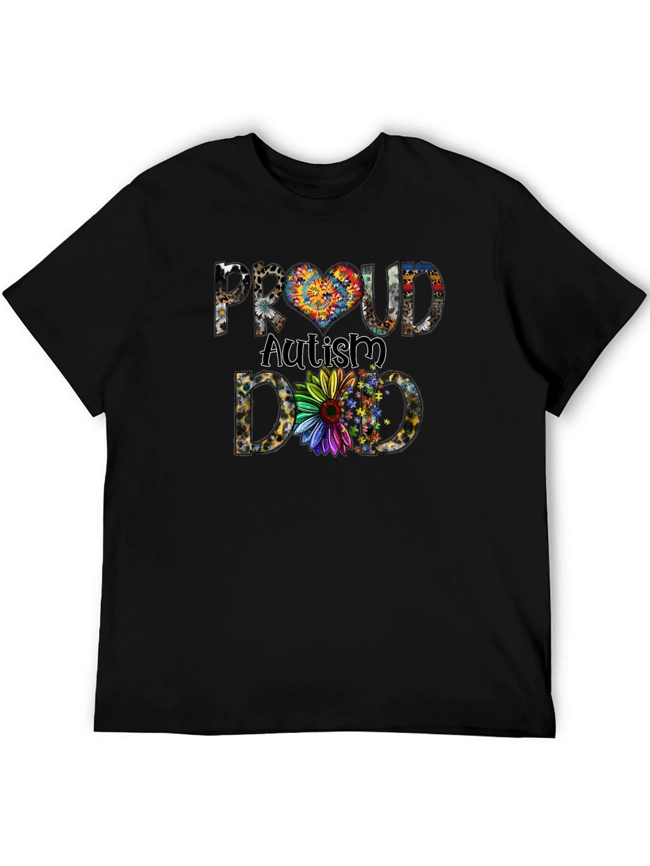 Proud Autism Dad Graphic T-Shirt