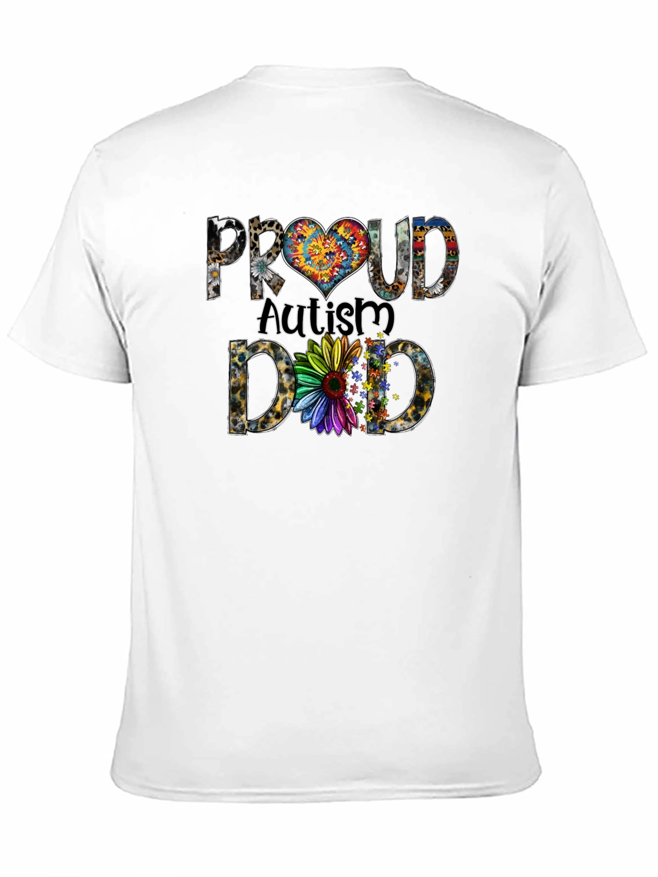 Proud Autism Dad Graphic T-Shirt