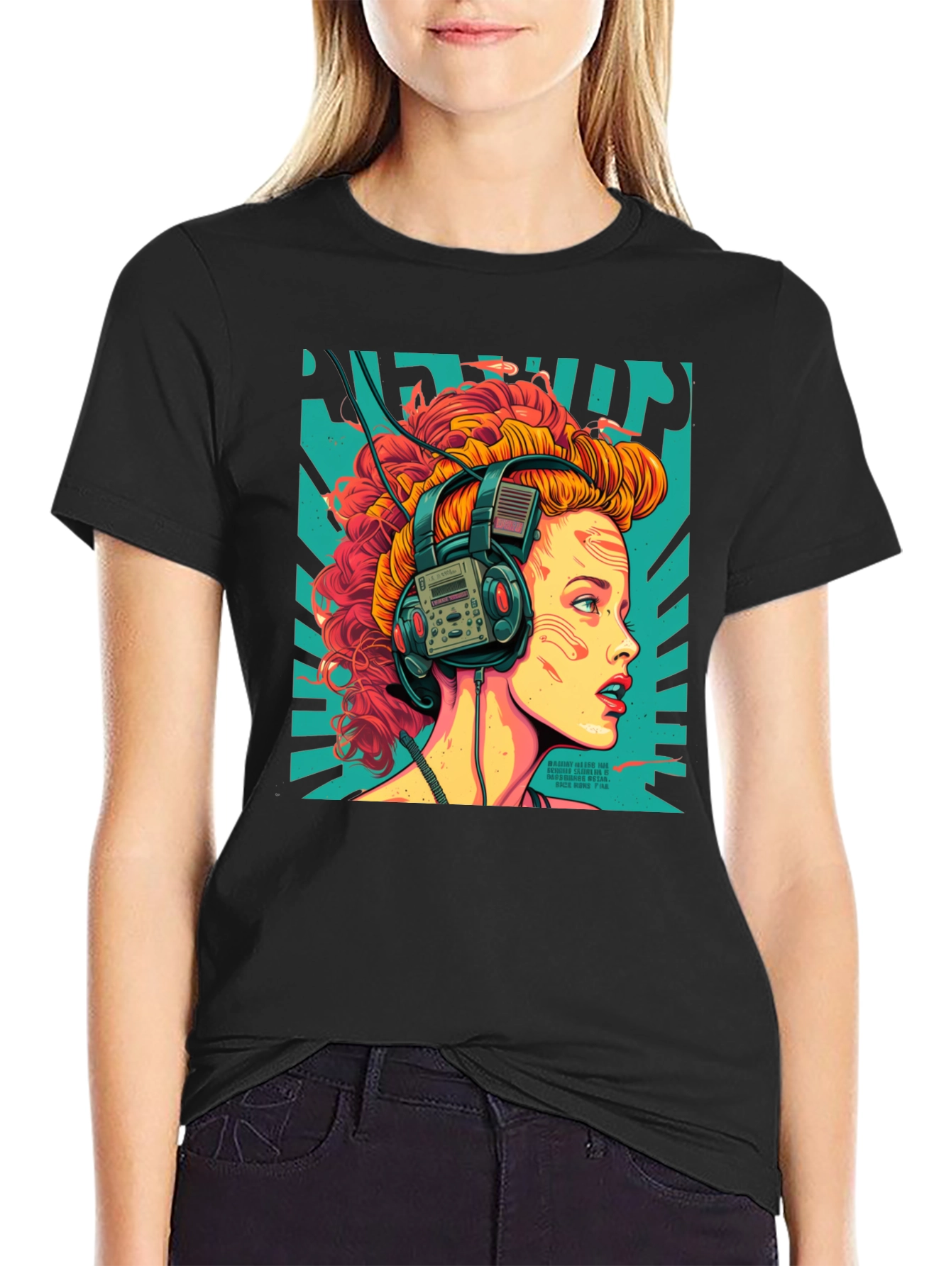 Retro Headphones Graphic T-Shirt