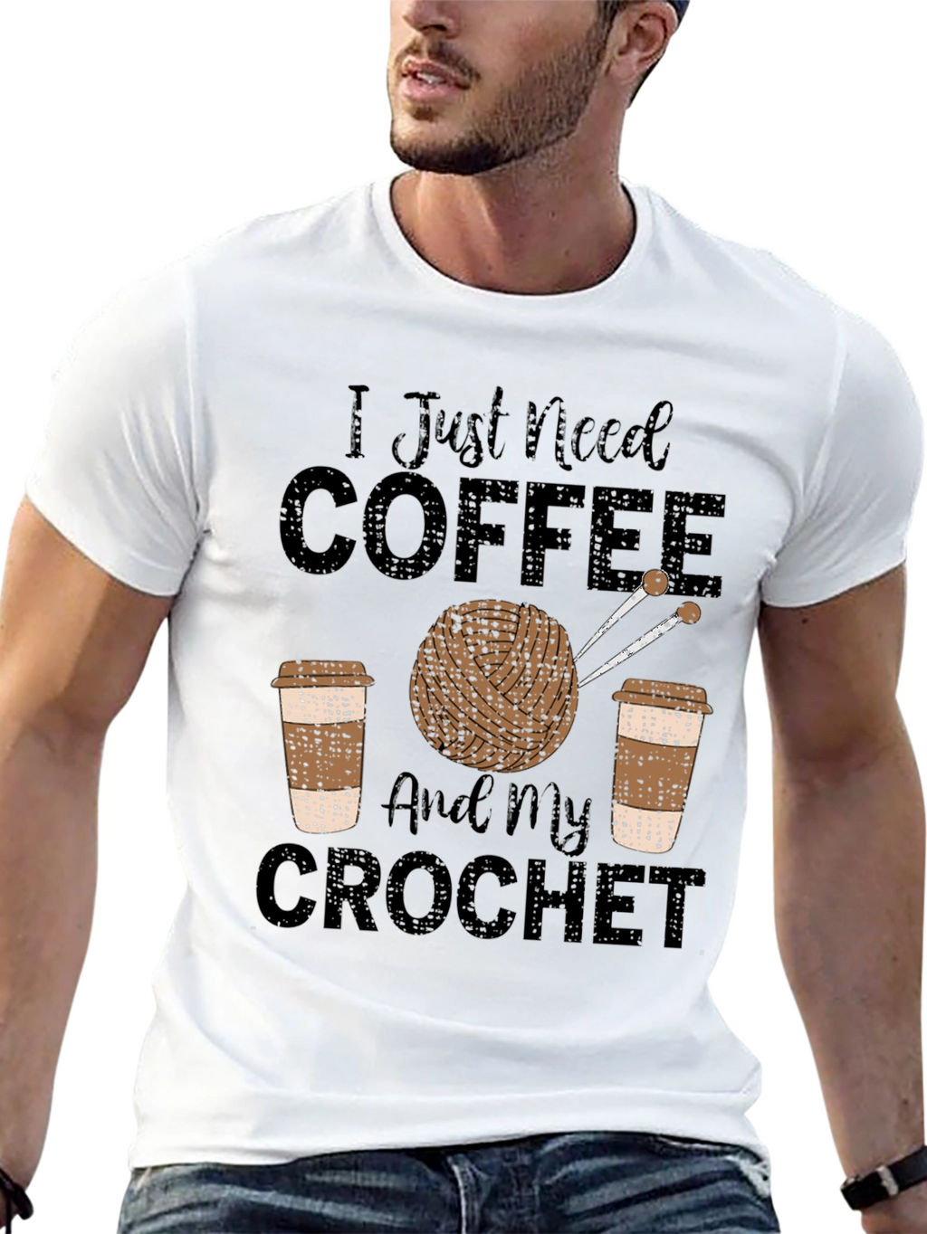 Coffee & Crochet T-Shirt - Hobby Tee