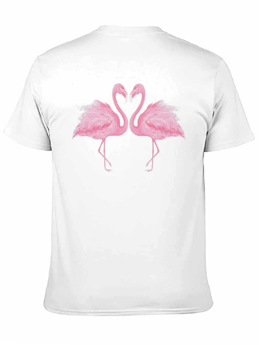 Flamingo Love Graphic Tee - Black Cotton Shirt
