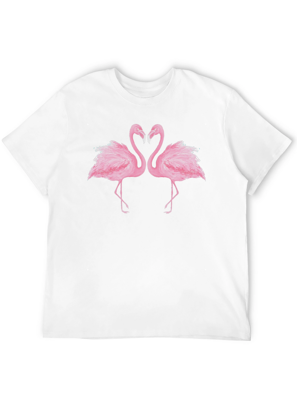 Flamingo Love Graphic Tee - Black Cotton Shirt