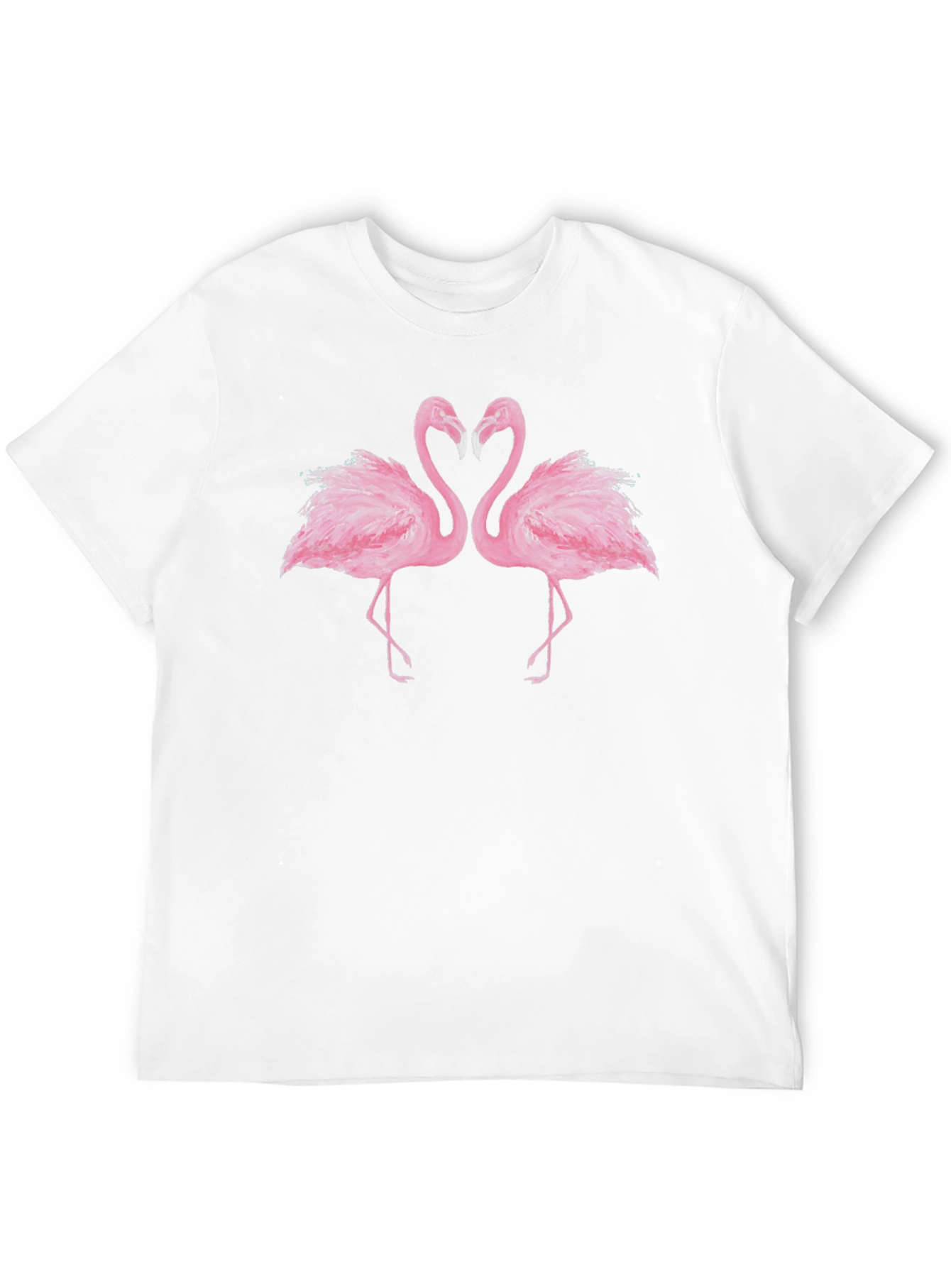 Flamingo Love Graphic Tee - Black Cotton Shirt