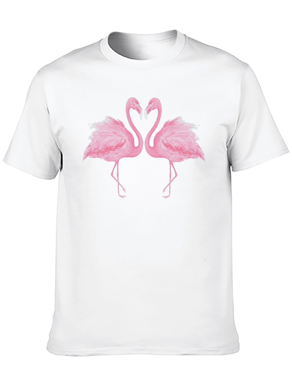 Flamingo Love Graphic Tee - Black Cotton Shirt