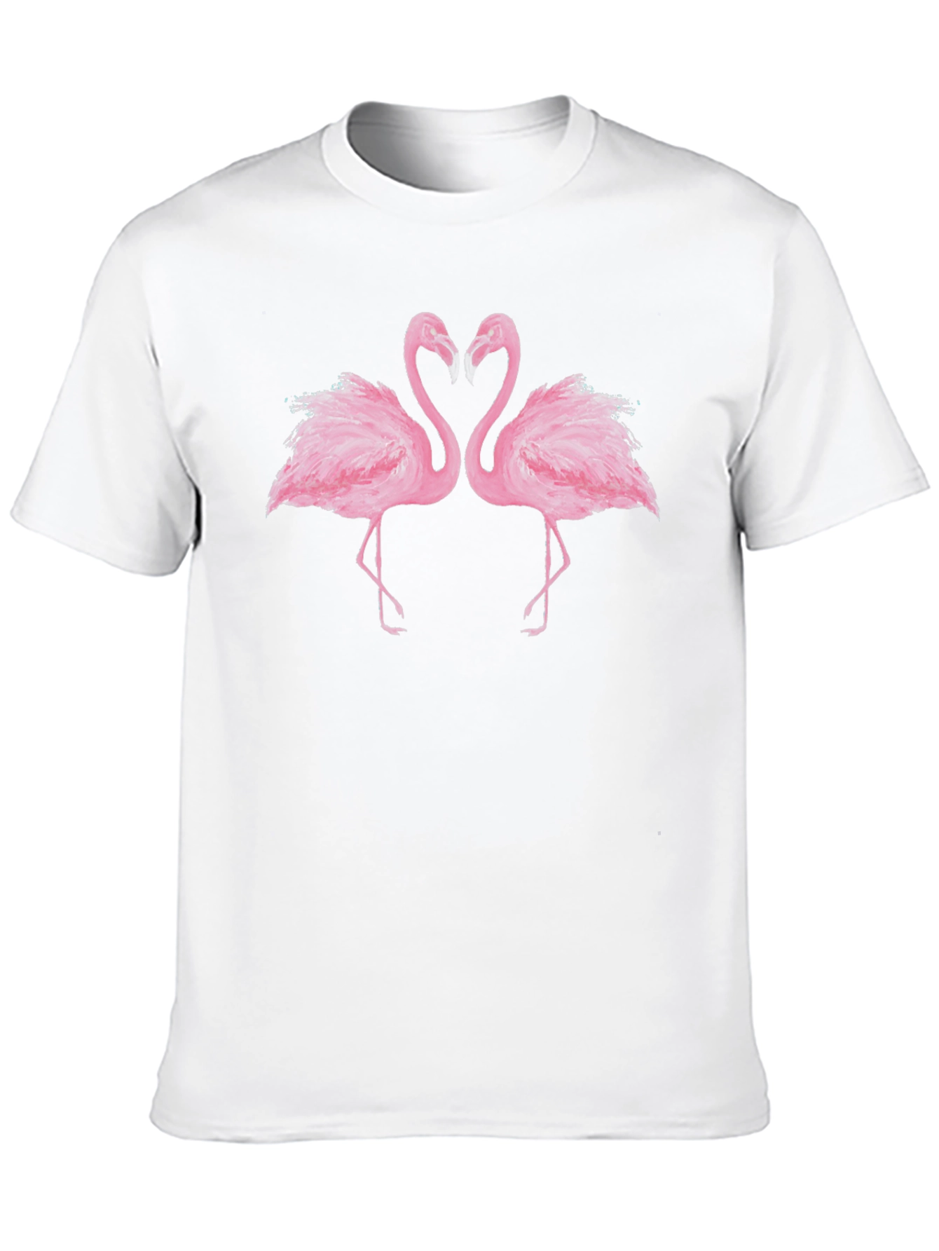 Flamingo Love Graphic Tee - Black Cotton Shirt