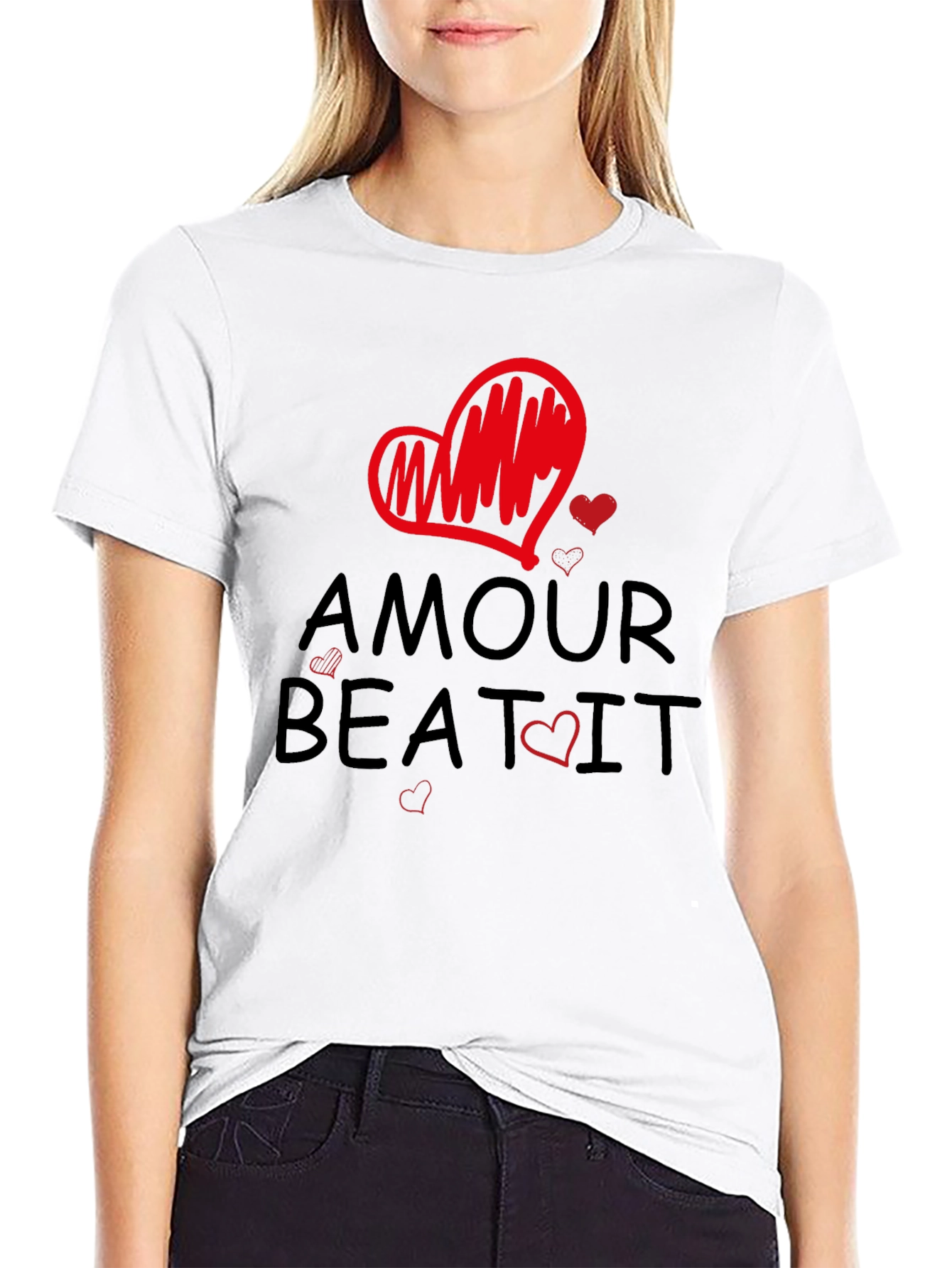 Amour Beat It T-Shirt Love Design Tee