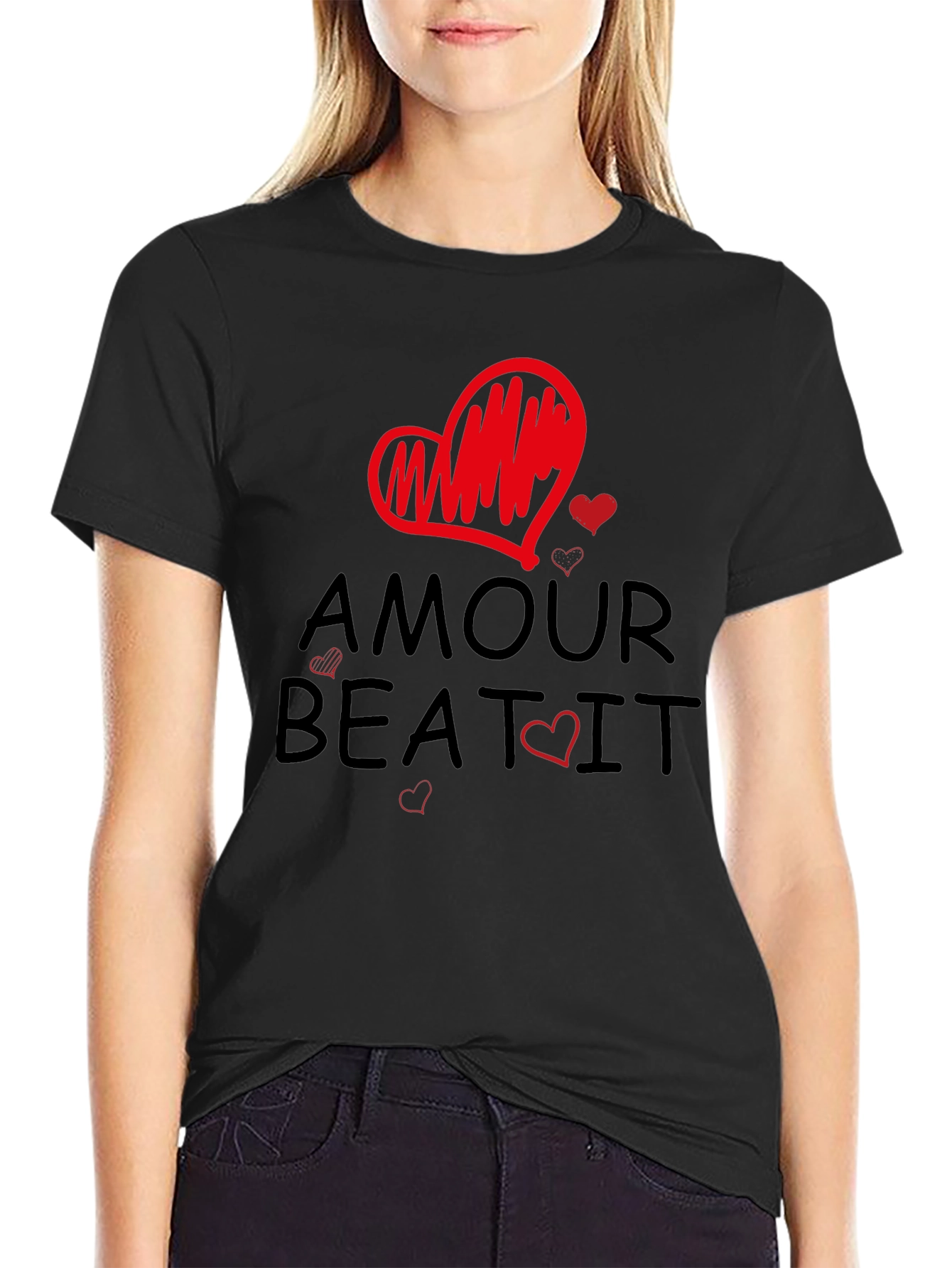 Amour Beat It T-Shirt Love Design Tee