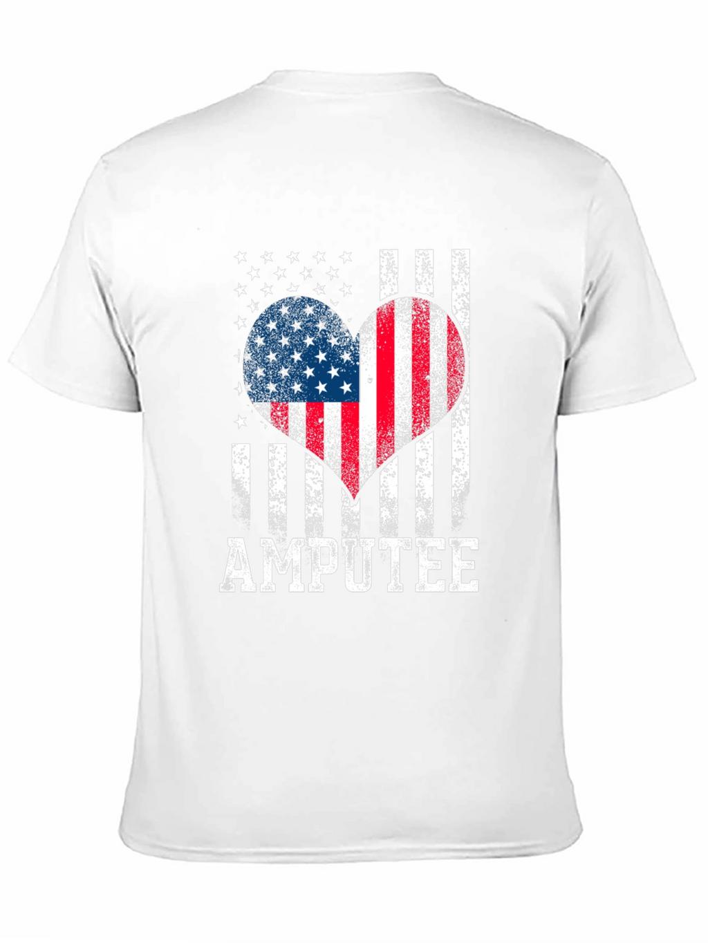 Amputee USA Flag Heart Graphic Tee