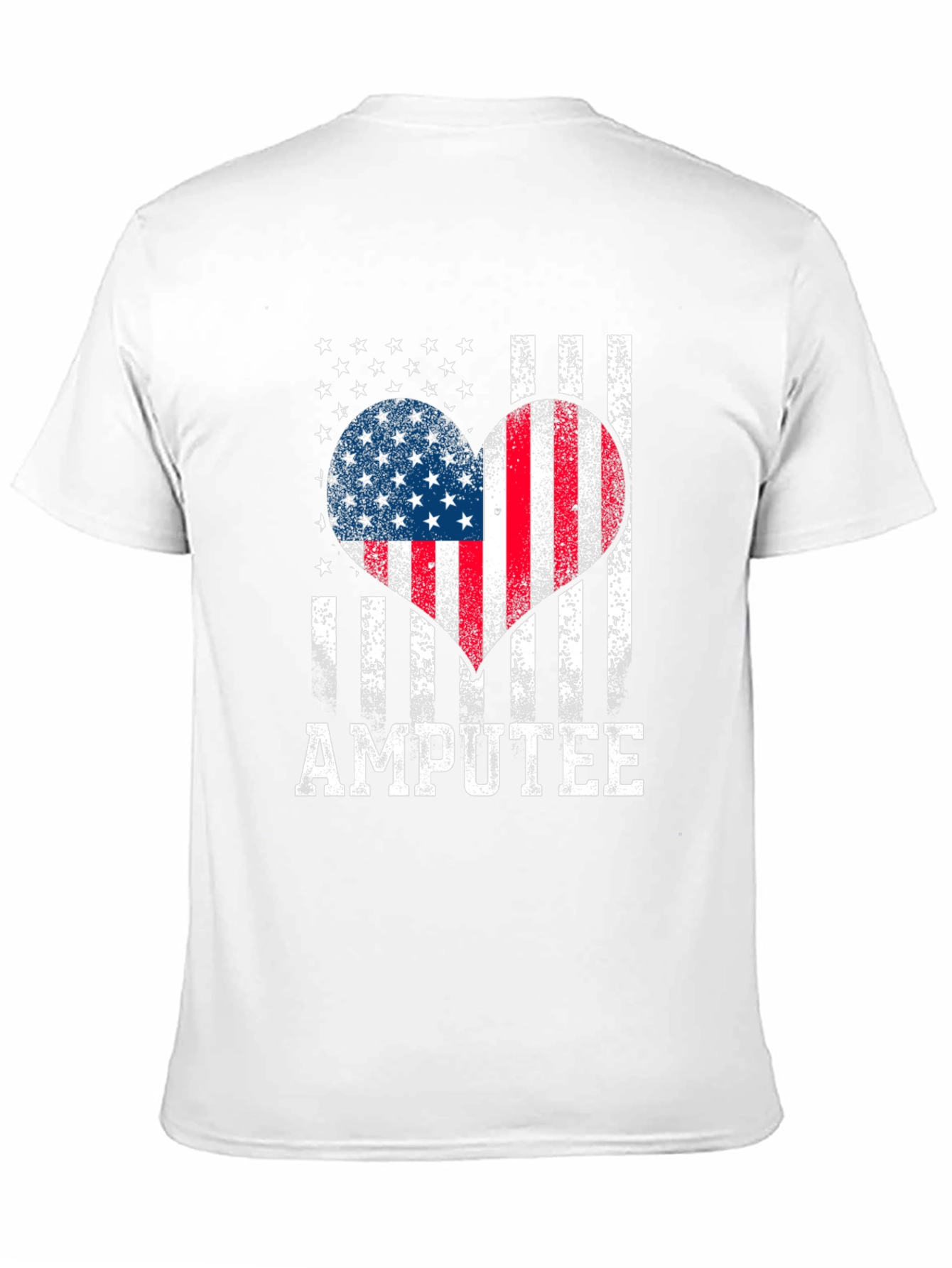 Amputee USA Flag Heart Graphic Tee