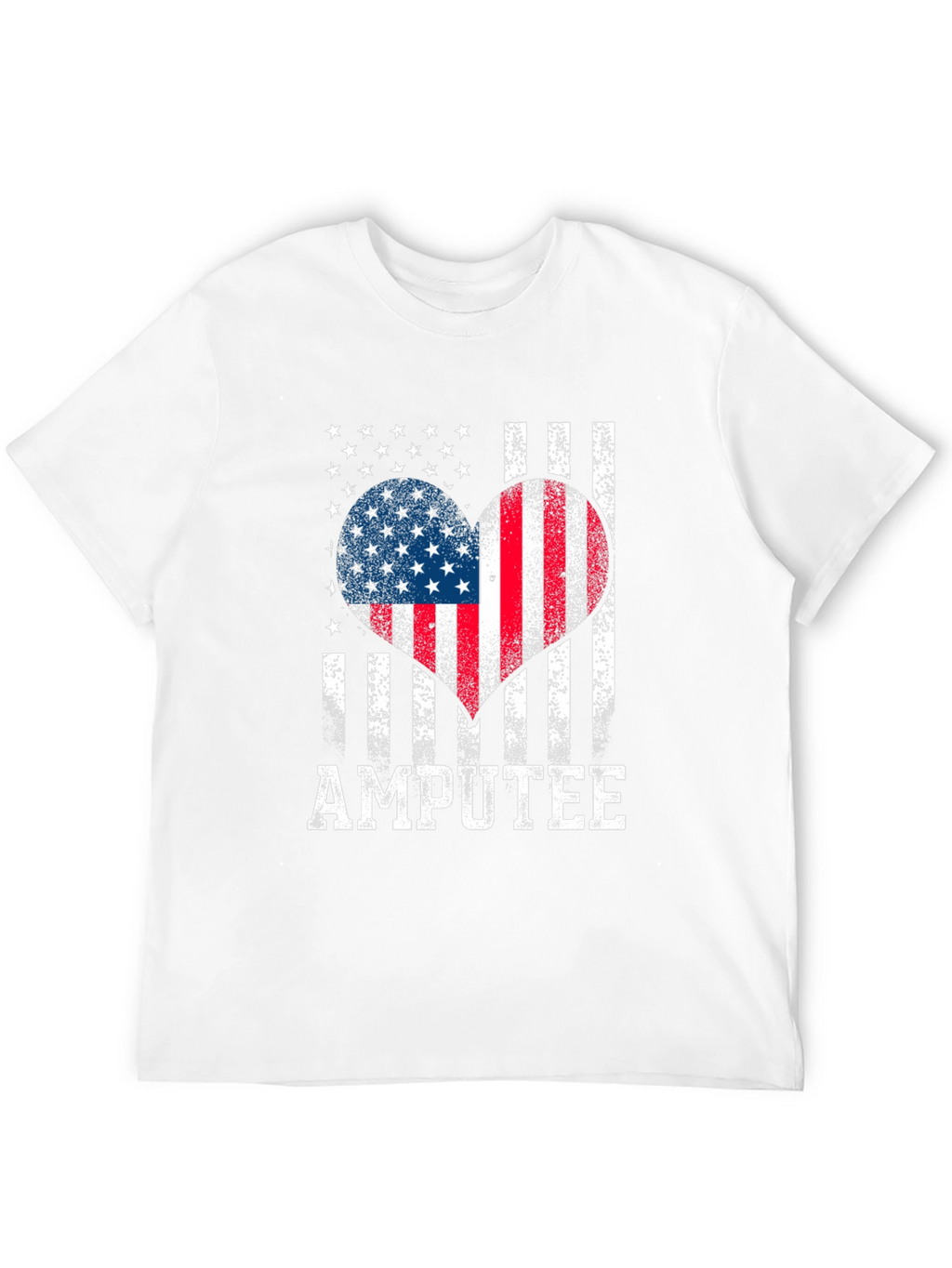 Amputee USA Flag Heart Graphic Tee