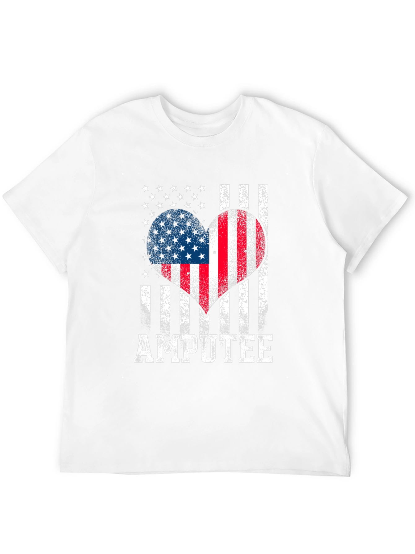 Amputee USA Flag Heart Graphic Tee