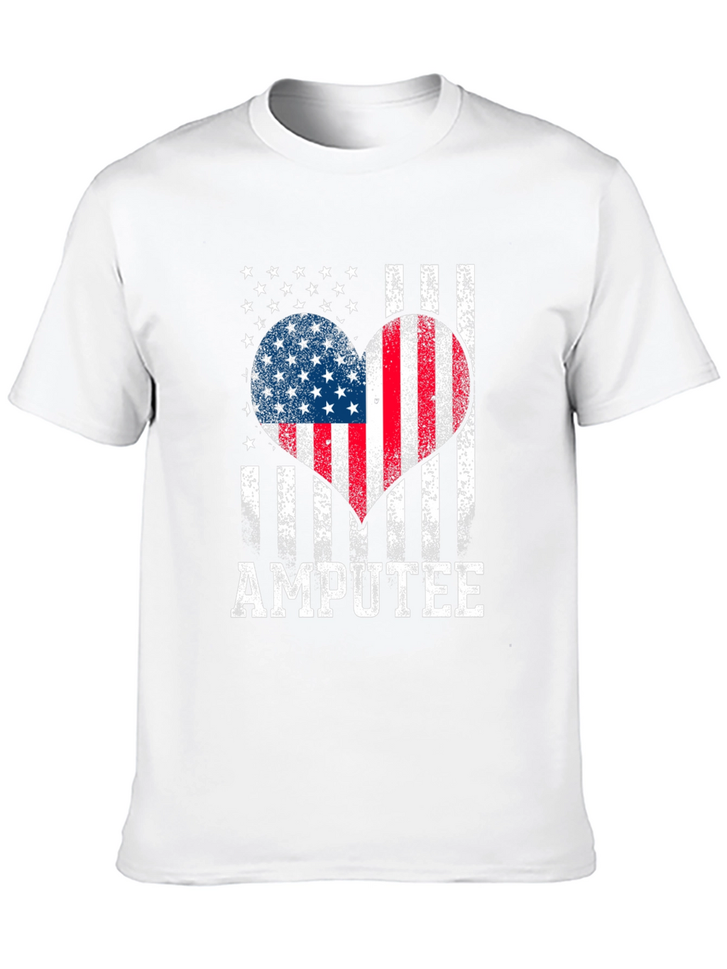 Amputee USA Flag Heart Graphic Tee